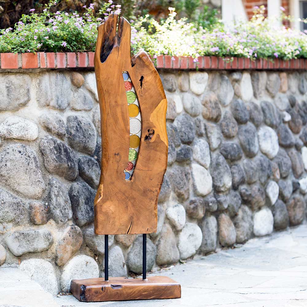 Stained Glass Art Wood Stand By Garden Age Supply - Image 2