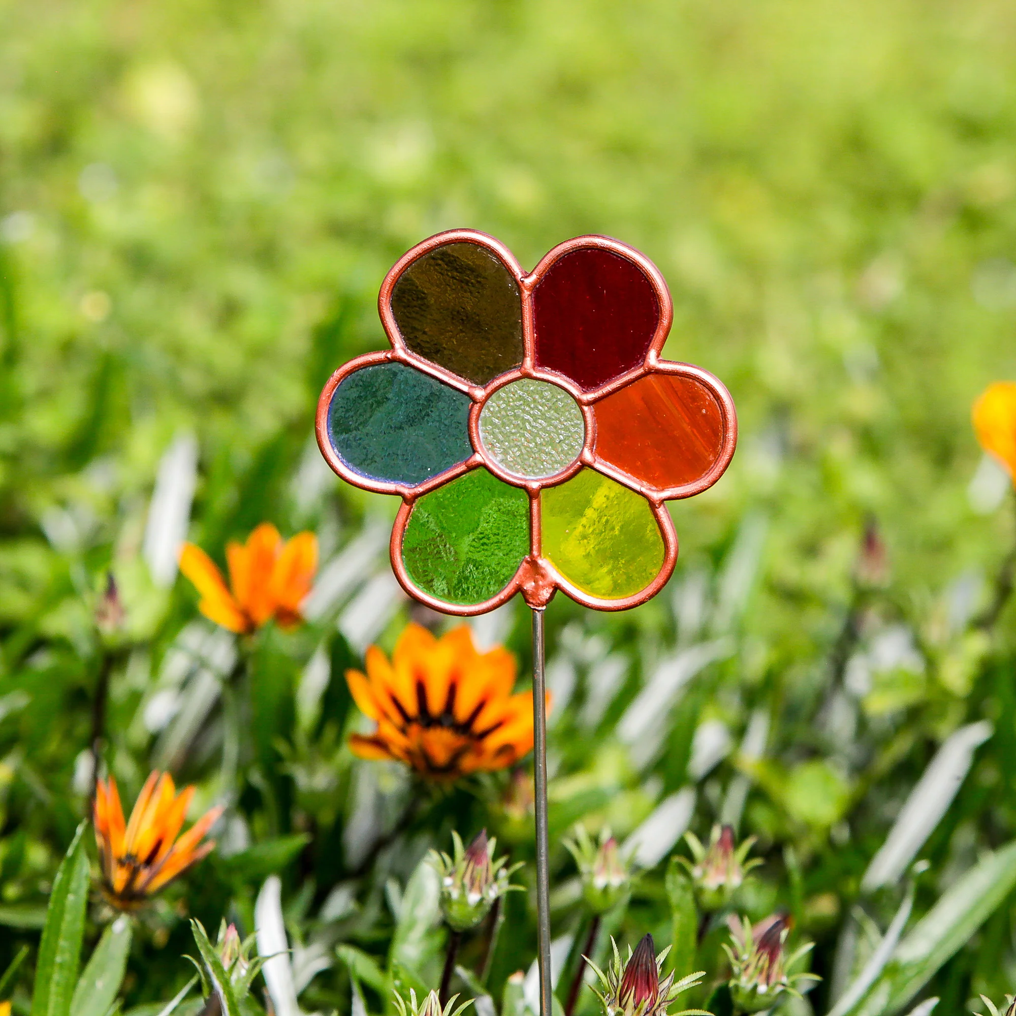 Stained Glass Pot Stakes - Garden 16"H Set of 6 By Garden Age Supply - Image 4