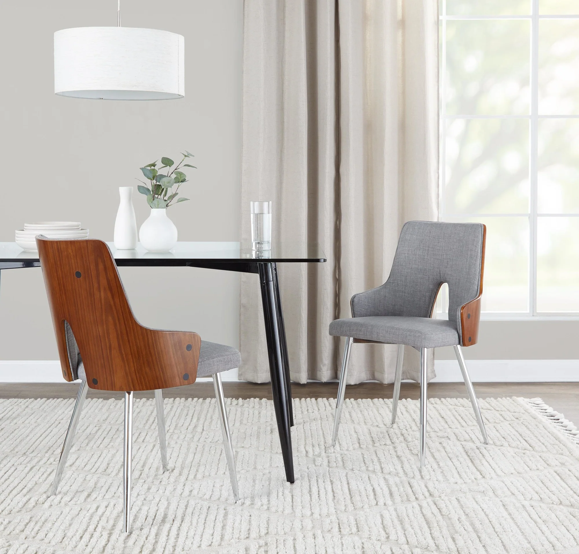Stella Chair - Set of 2 Gray By LumiSource