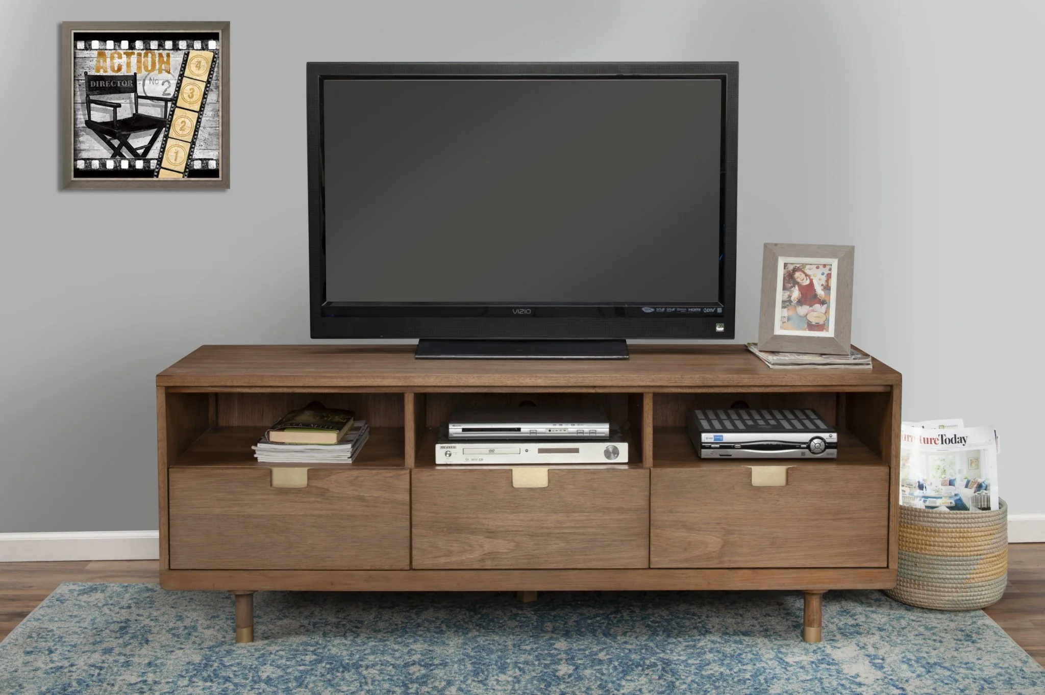 Stylish Sand TV Console By Homeroots