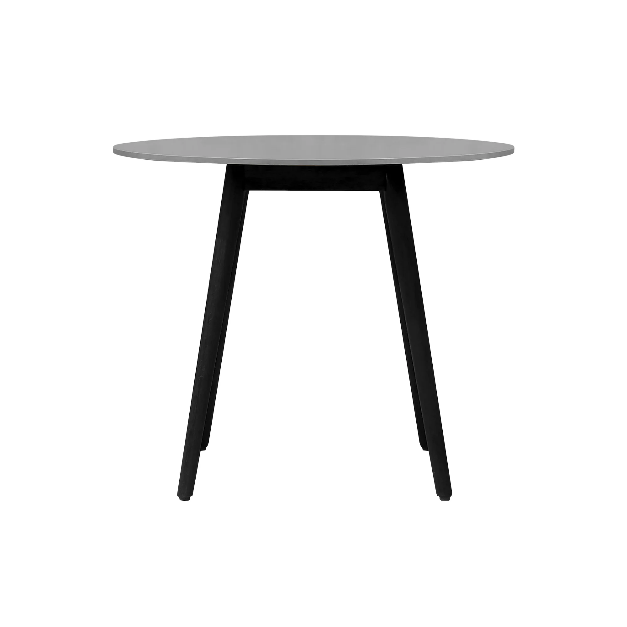 Sydney and Shasta 3 Piece Outdoor Patio 36" Dining Set in Black Eucalyptus Wood and Black Rope By Armen Living - Image 6