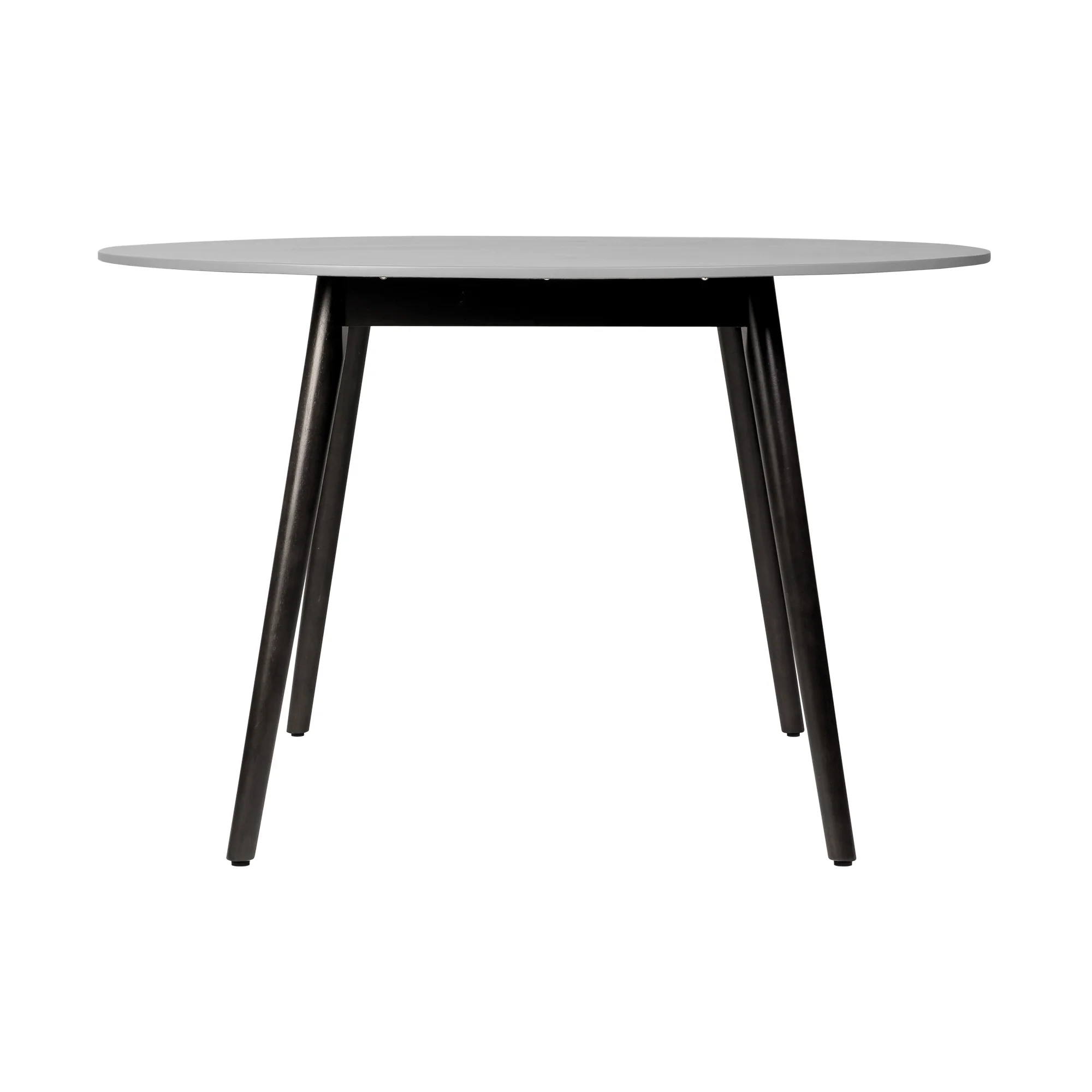Sydney Outdoor Patio Round Dining Table in Dark Eucalyptus and Grey Stone By Armen Living - Image 4