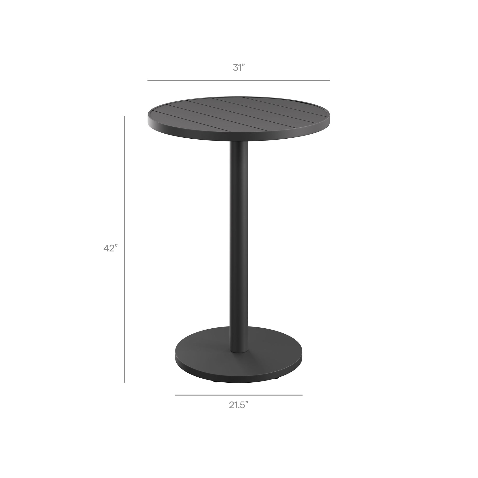 Tahoe 3-Piece Outdoor Patio Aluminum Bar Set by Modway - Image 20