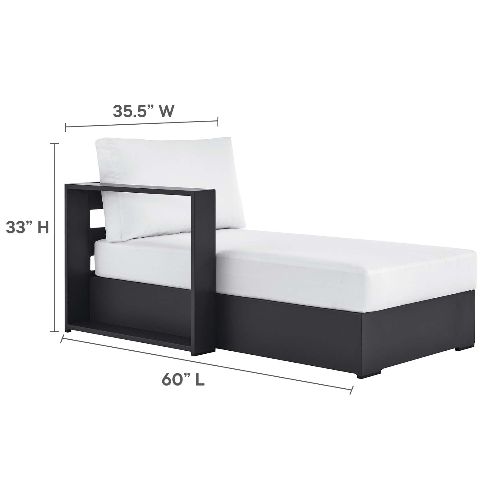 Tahoe Outdoor Patio Powder-Coated Aluminum 4-Piece Sectional Sofa Set By Modway - EEI-6676 - Image 20