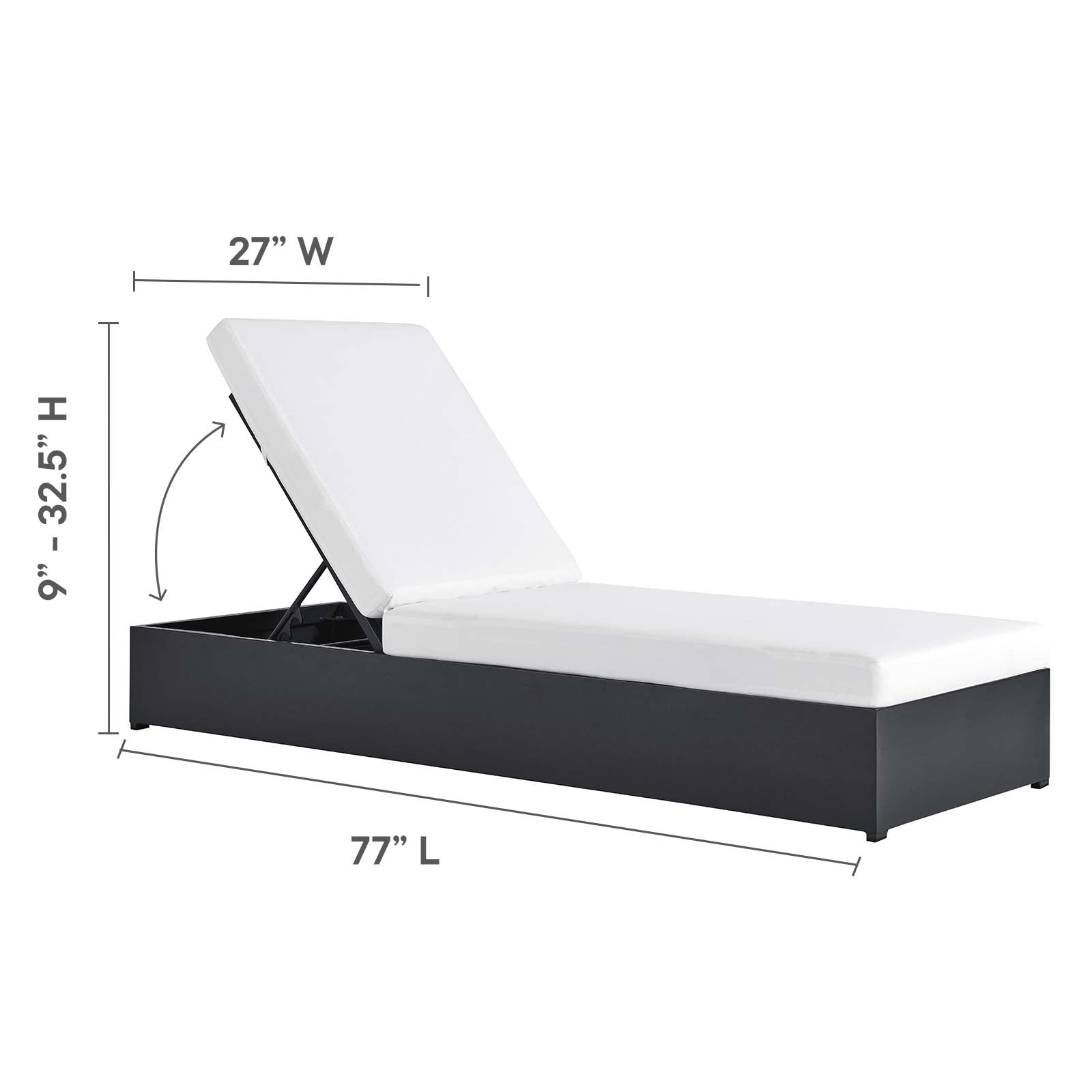 Tahoe Outdoor Patio Powder-Coated Aluminum Chaise Lounge Chair By Modway - EEI-6634 - Image 27
