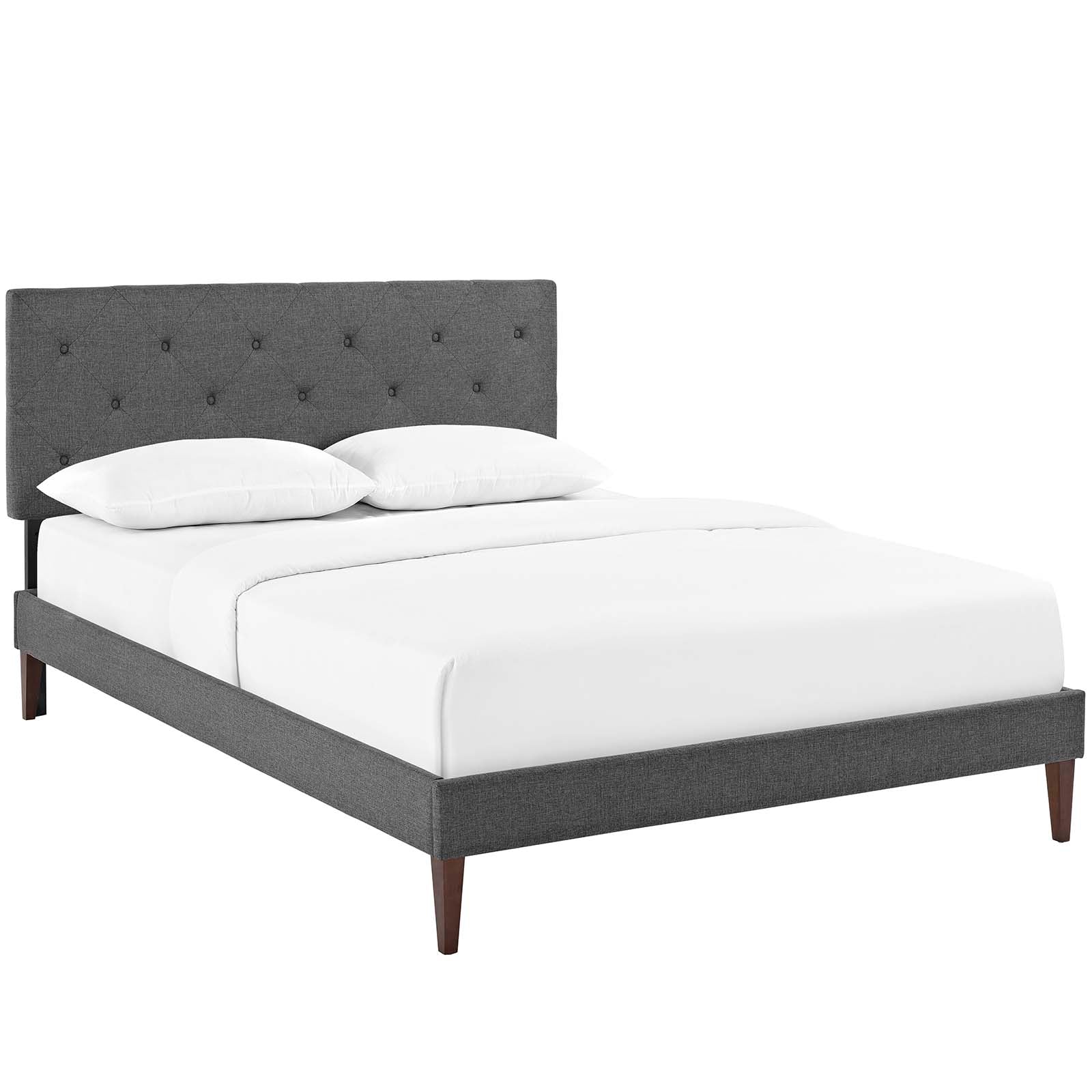 Tarah King Fabric Platform Bed with Squared Tapered Legs By Modway - MOD-5989 - Image 2