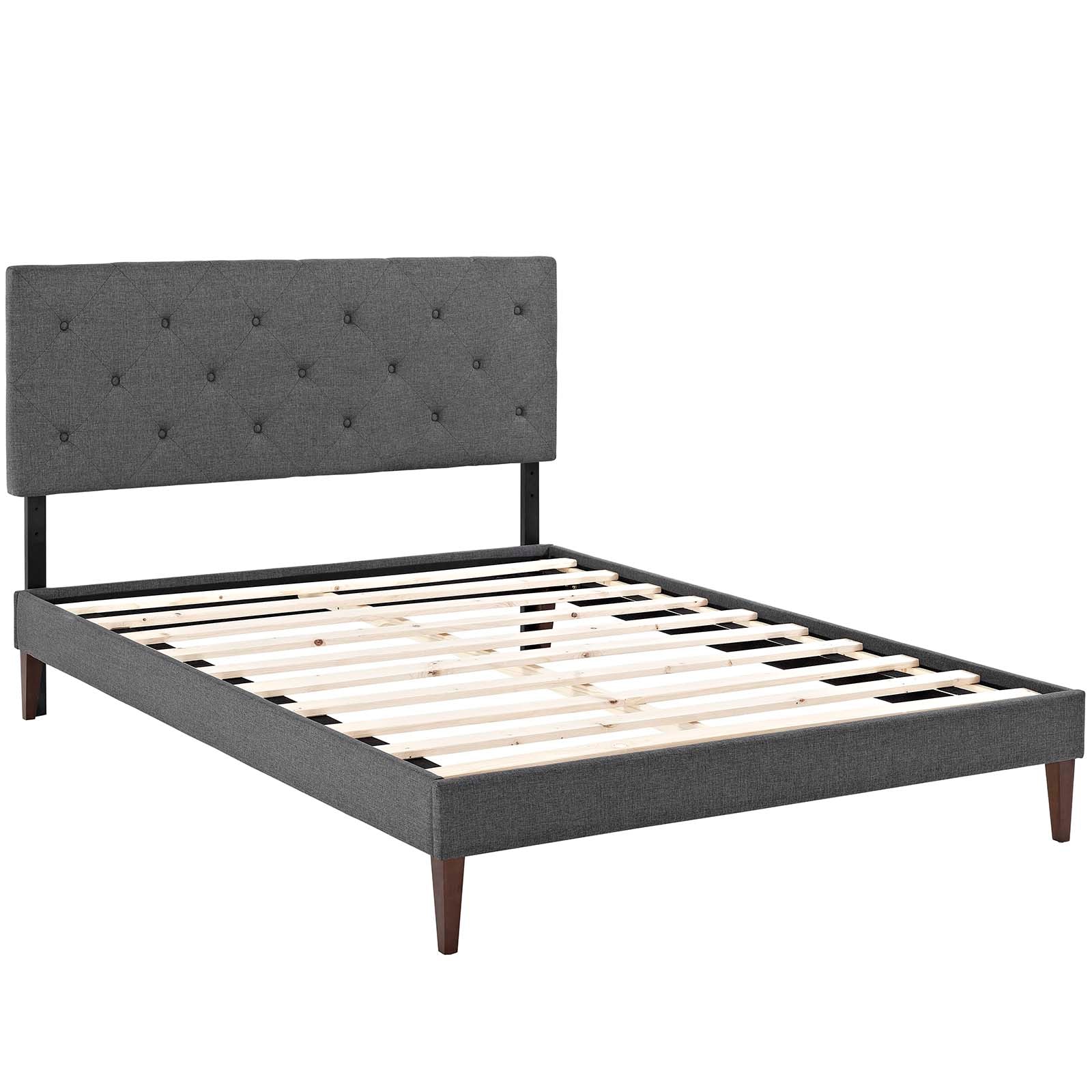Tarah King Fabric Platform Bed with Squared Tapered Legs By Modway - MOD-5989 - Image 3