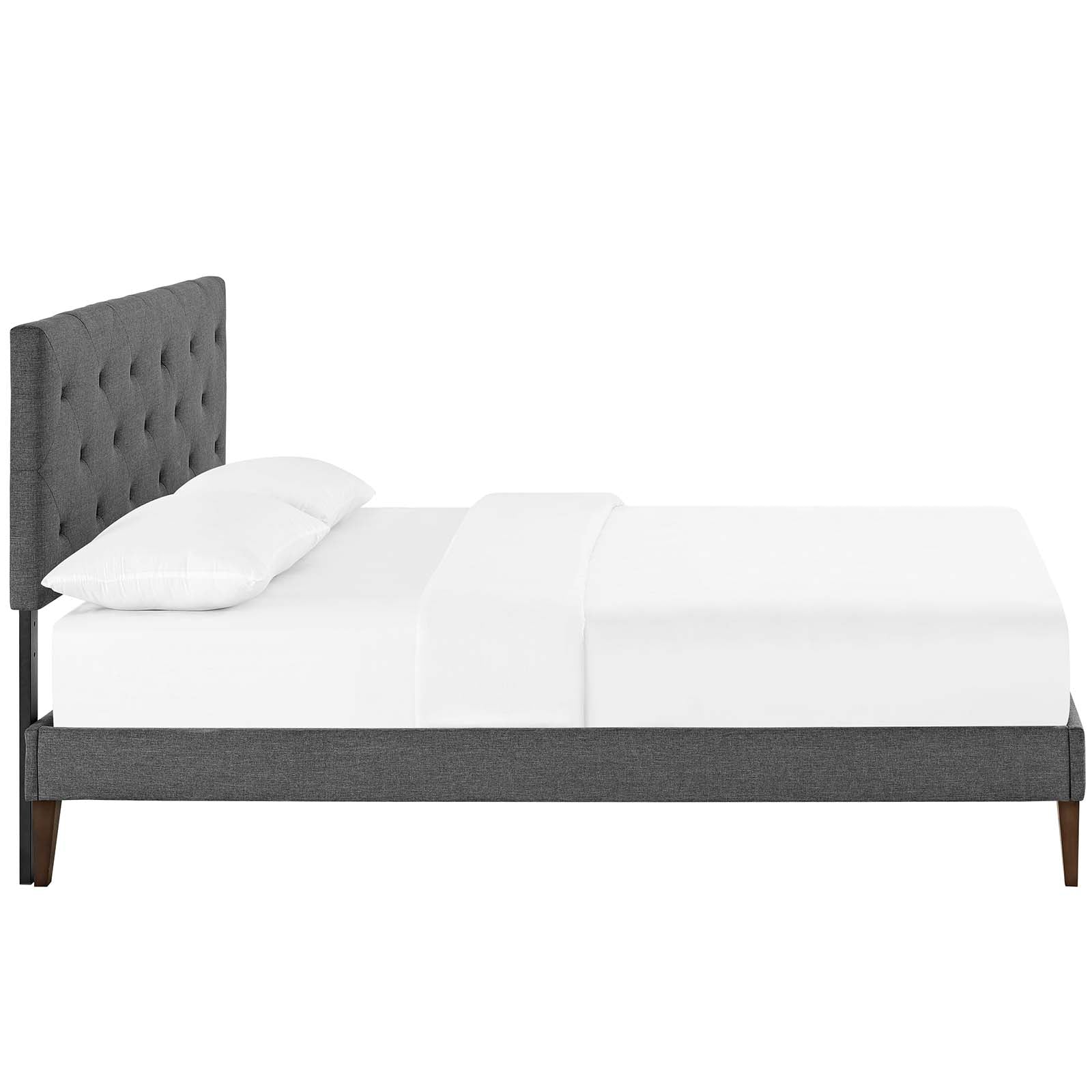 Tarah King Fabric Platform Bed with Squared Tapered Legs By Modway - MOD-5989 - Image 4