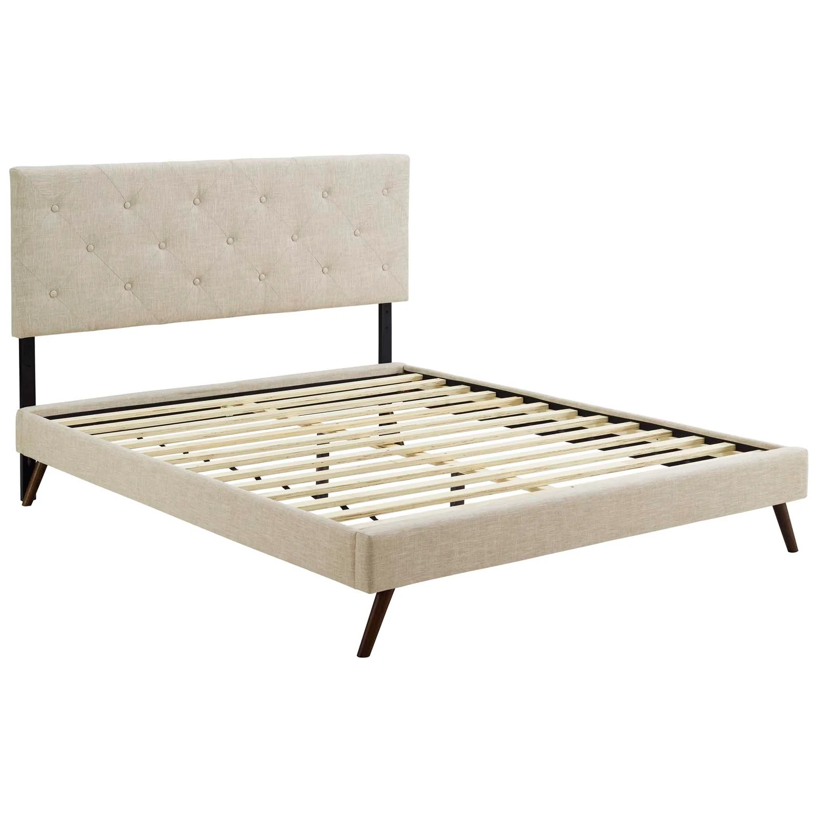 Tarah Queen Fabric Platform Bed with Round Splayed Legs By Modway - MOD-5979 - Image 3