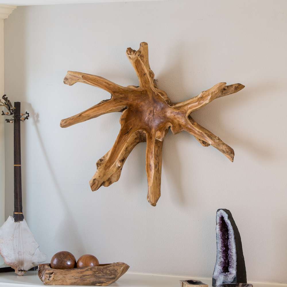 Teak Root Wall Decor - Spider Set of 2 By Garden Age Supply - Image 2