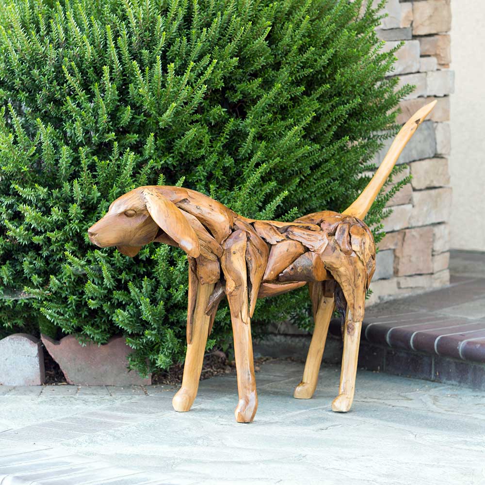Teak Walking Dog By Garden Age Supply