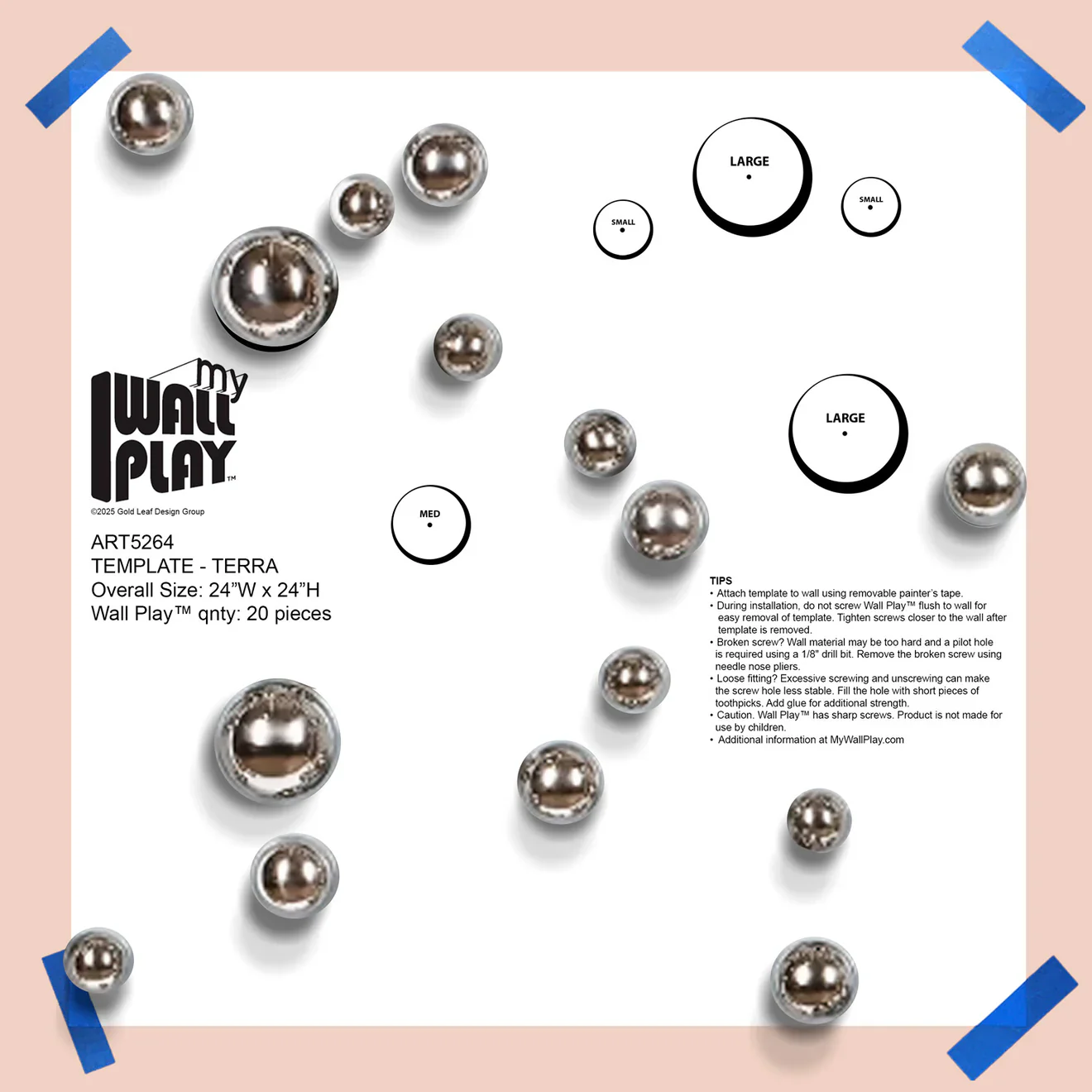 Template Kit - TERRA Orb, ~24"x24" Matte By Gold Leaf - Image 2