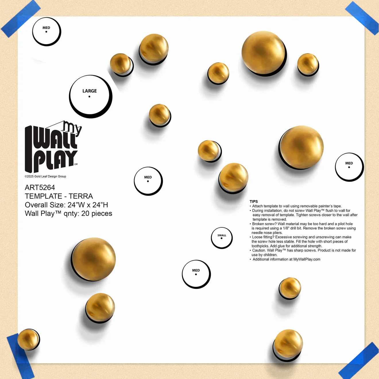 Template Kit - TERRA Orb, ~24"x24" Matte By Gold Leaf - Image 7