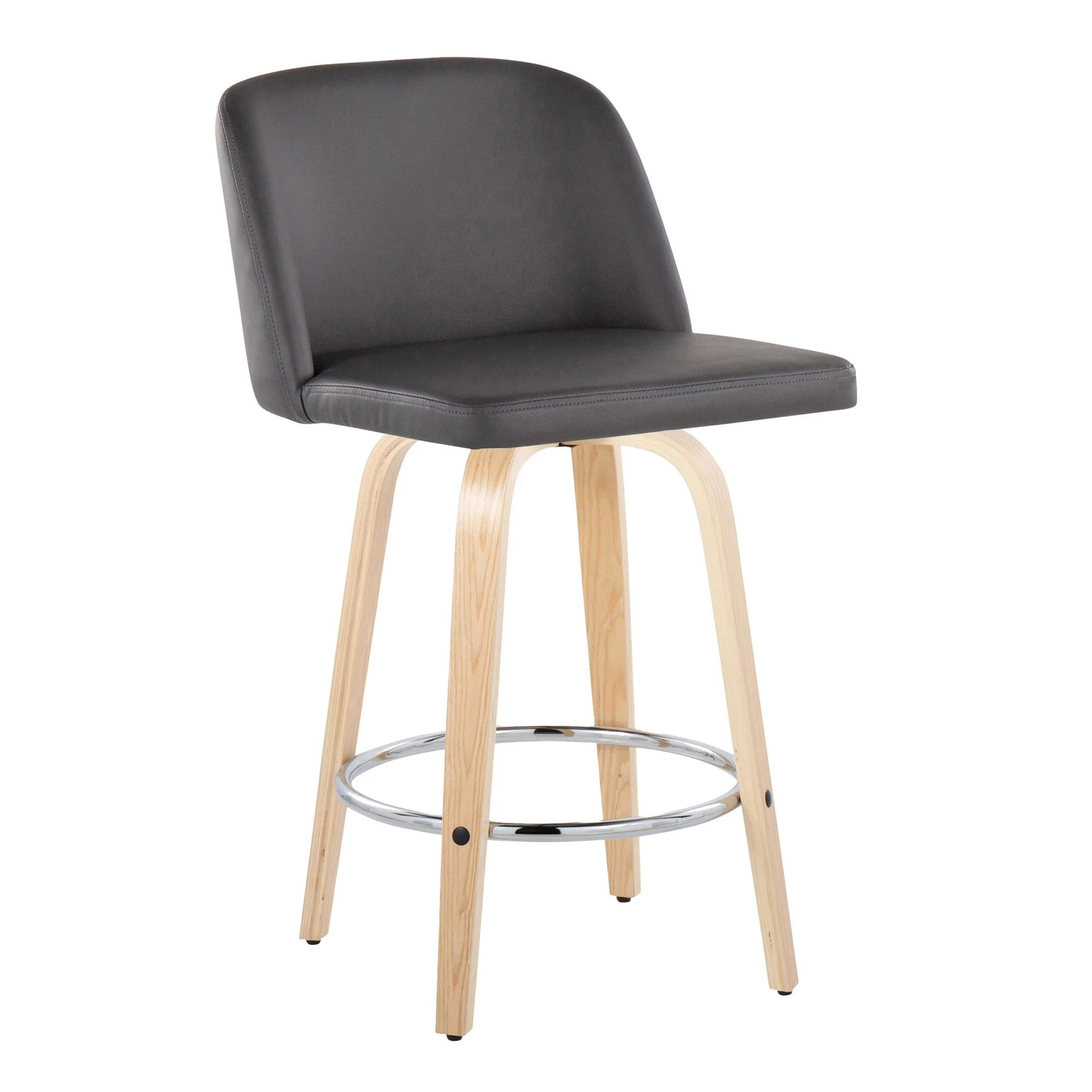 Toriano 26" Fixed Height Counter Stool - Set of 2 Cream By LumiSource - B26-TRNOPU-GRTZR2 NACR2 - Image 11