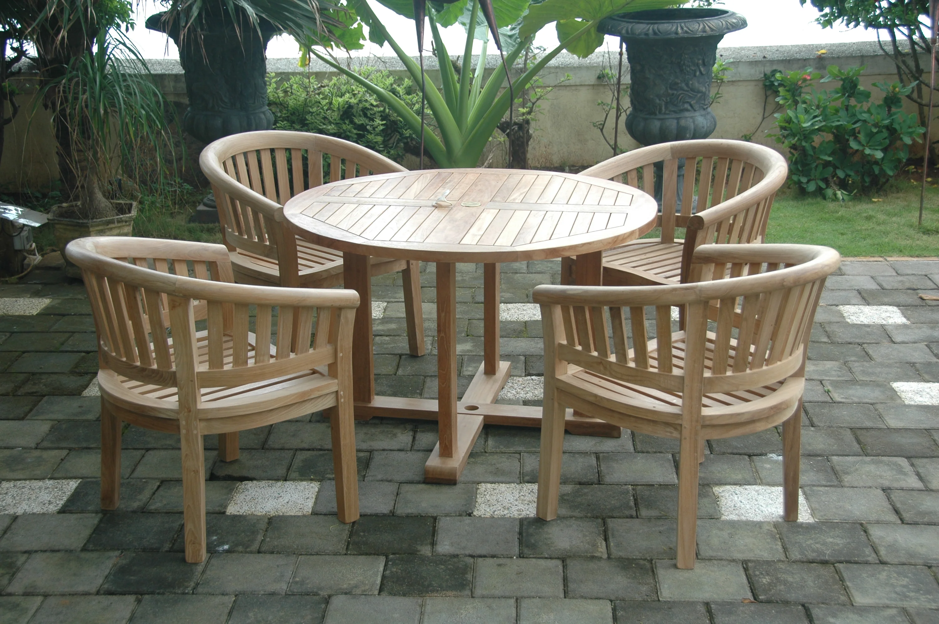 Tosca 5-Pieces Dining Table Set By Anderson Teak