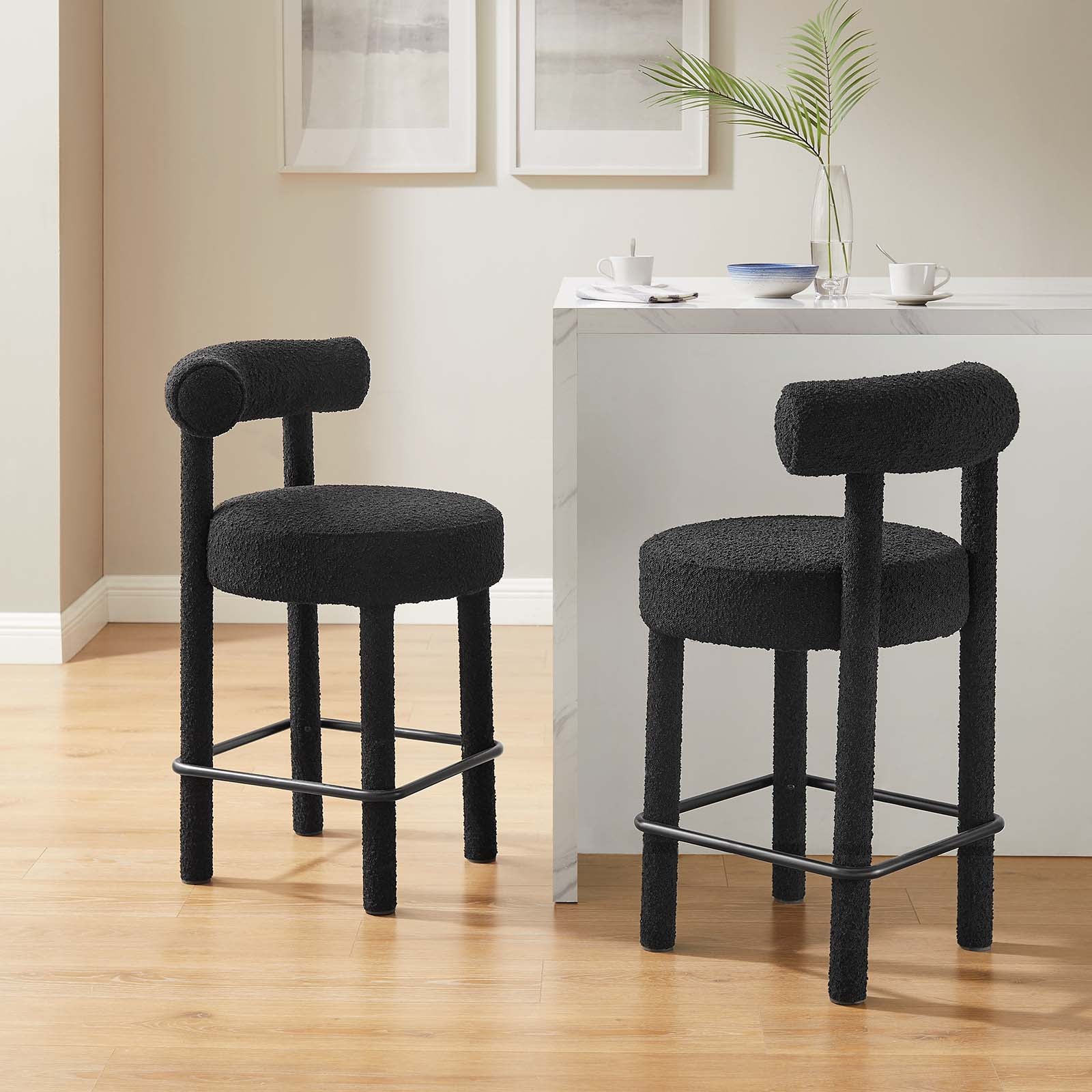 Toulouse Boucle Fabric Counter Stool - Set of 2 By Modway - EEI-6707