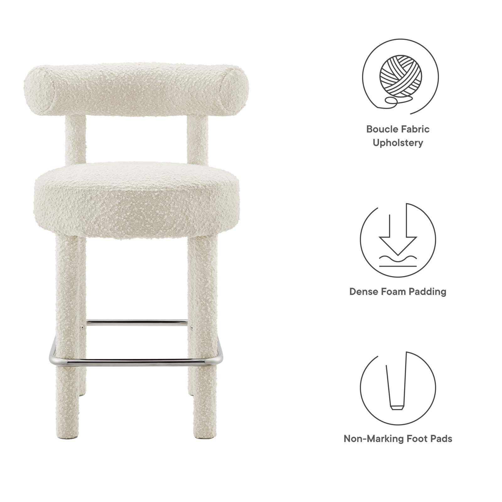 Toulouse Boucle Fabric Counter Stool - Set of 2 By Modway - EEI-6707 - Image 19
