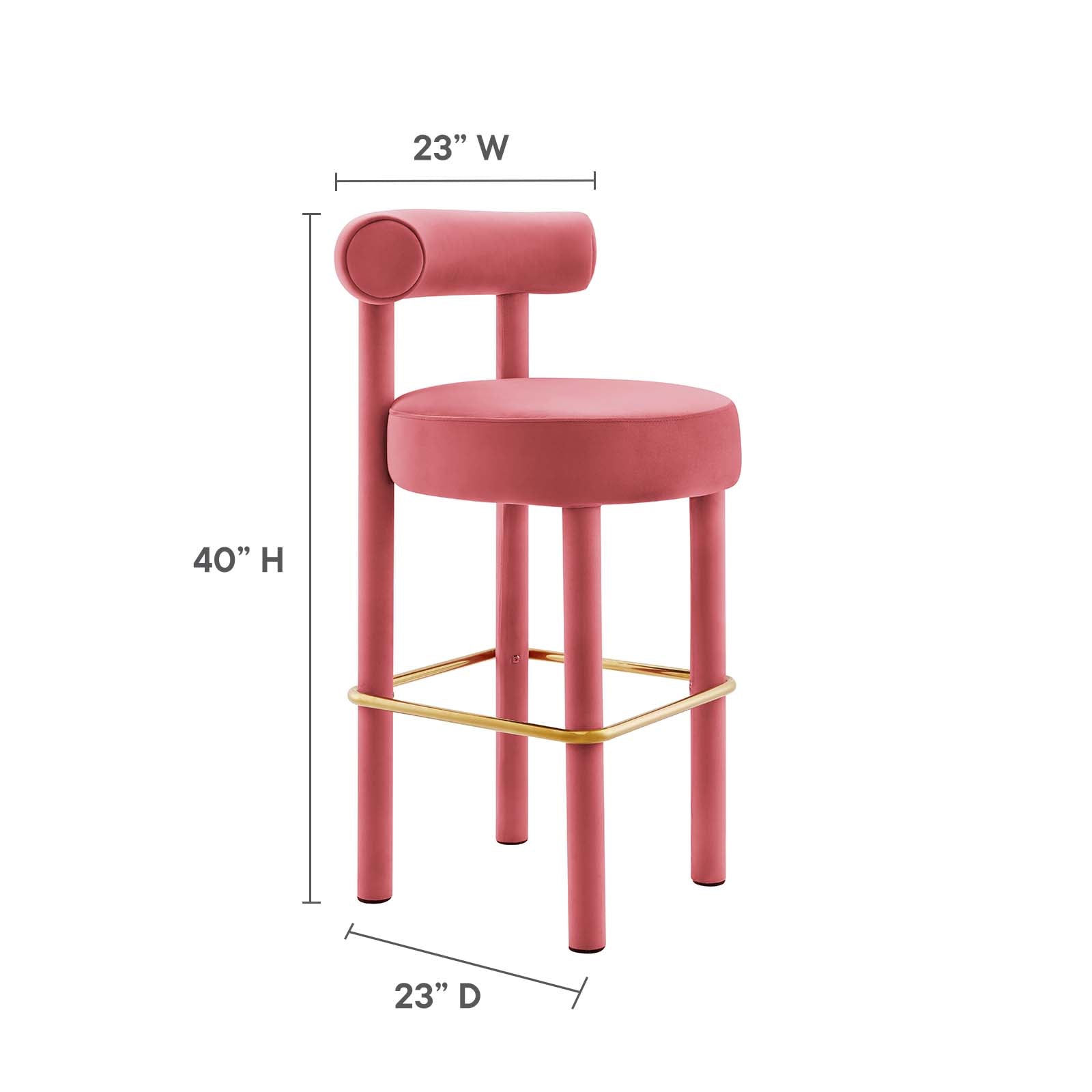 Toulouse Performance Velvet Bar Stool - Set of 2 By Modway - EEI-6710 - Image 10