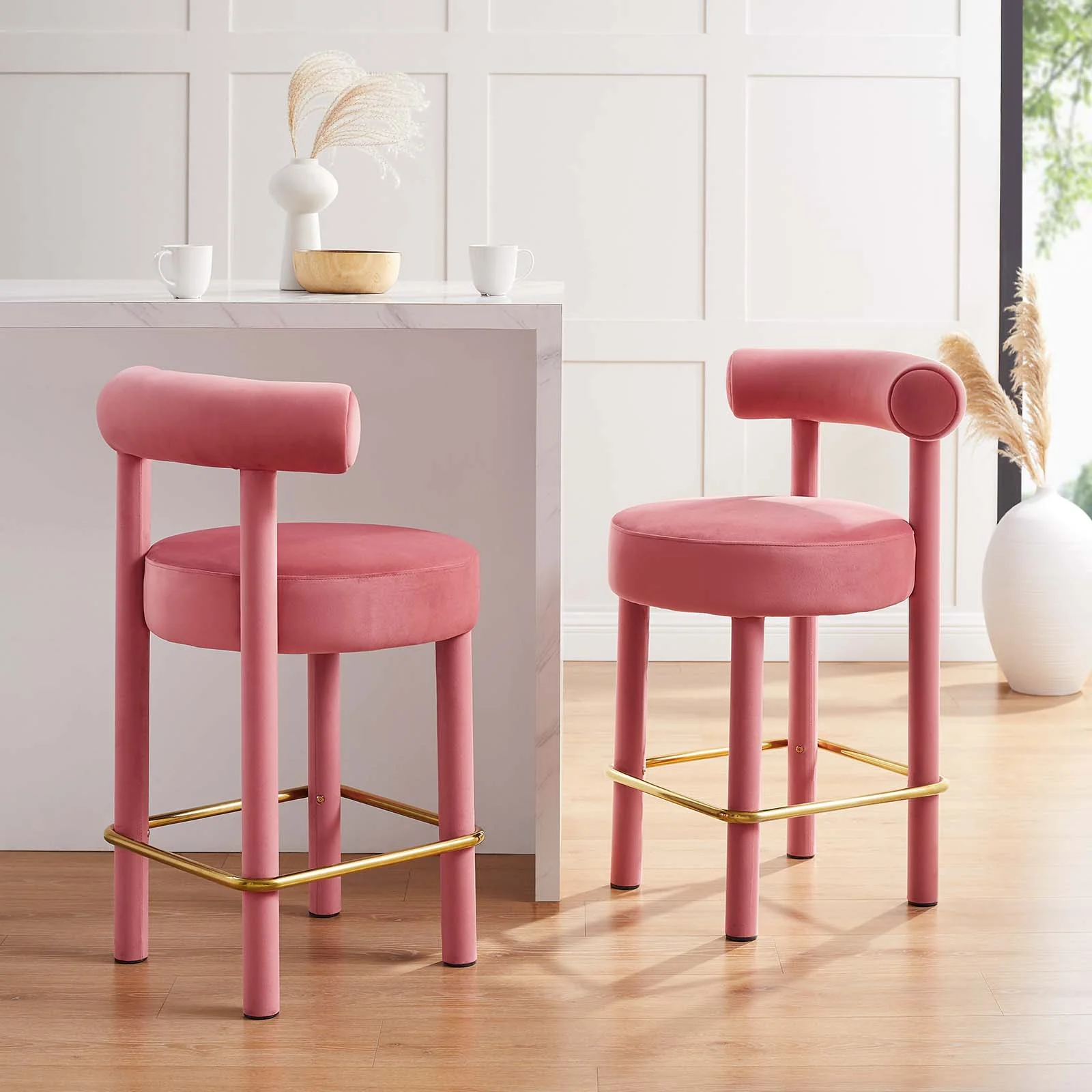 Toulouse Performance Velvet Counter Stool - Set of 2 By Modway - EEI-6708