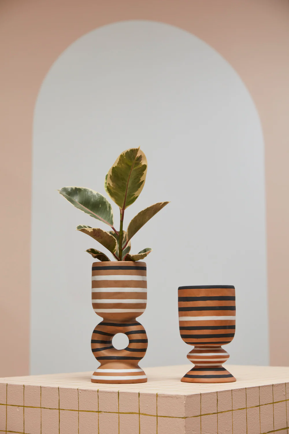 Trujillo Footed Pot Set of 2 By Accent Decor - Image 4