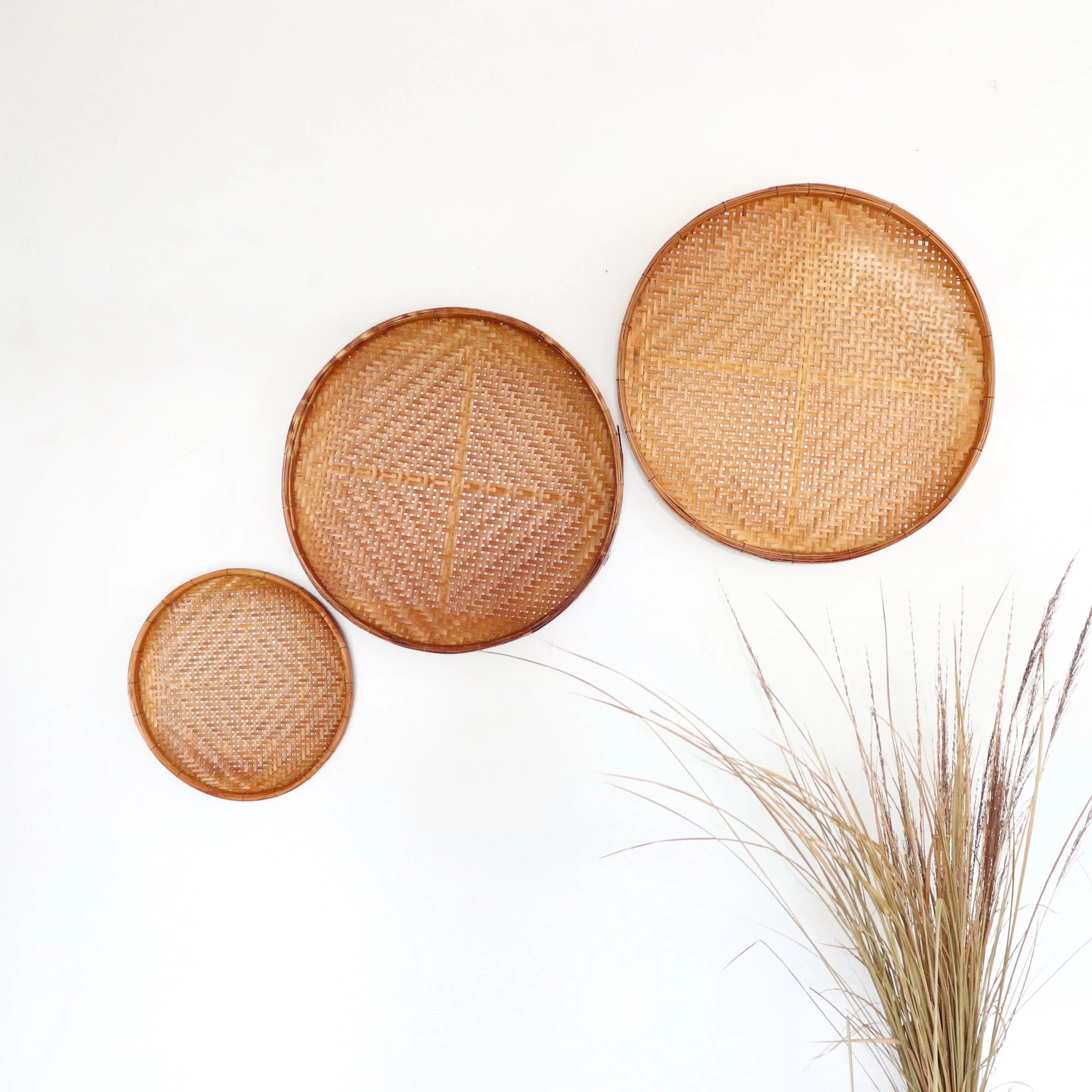 Tu Wa Nan - Antique Wall Hanging DeCor Set Of 3 By Thaihome