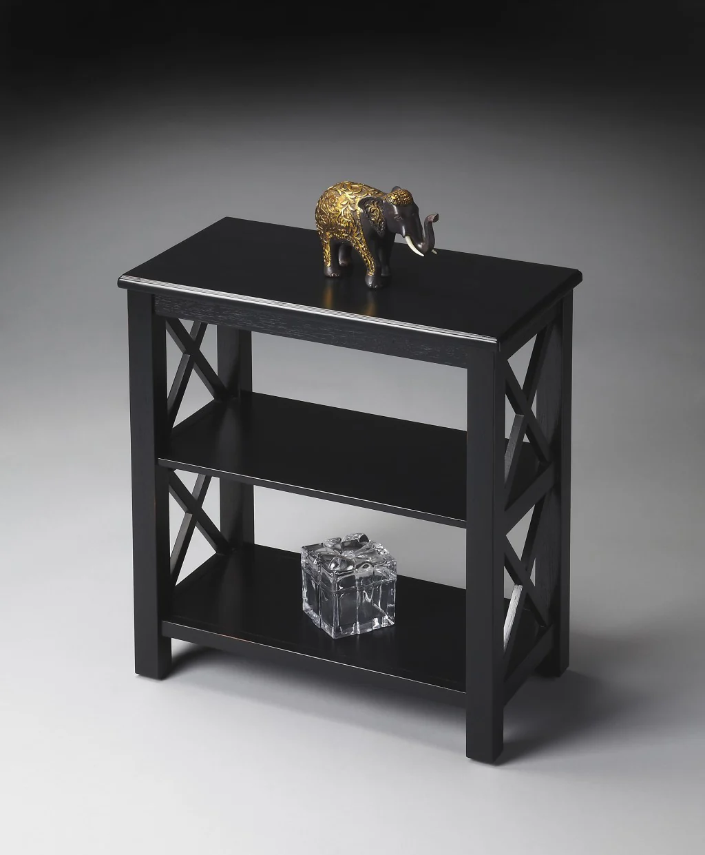 Vance Black Licorice Bookcase By Homeroots