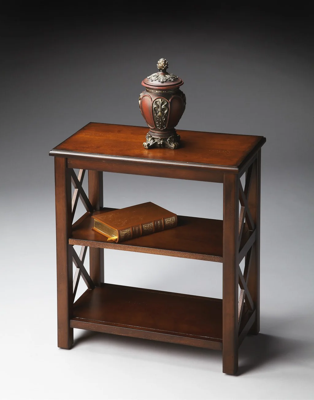 Vance Plantation Cherry Bookcase By Homeroots