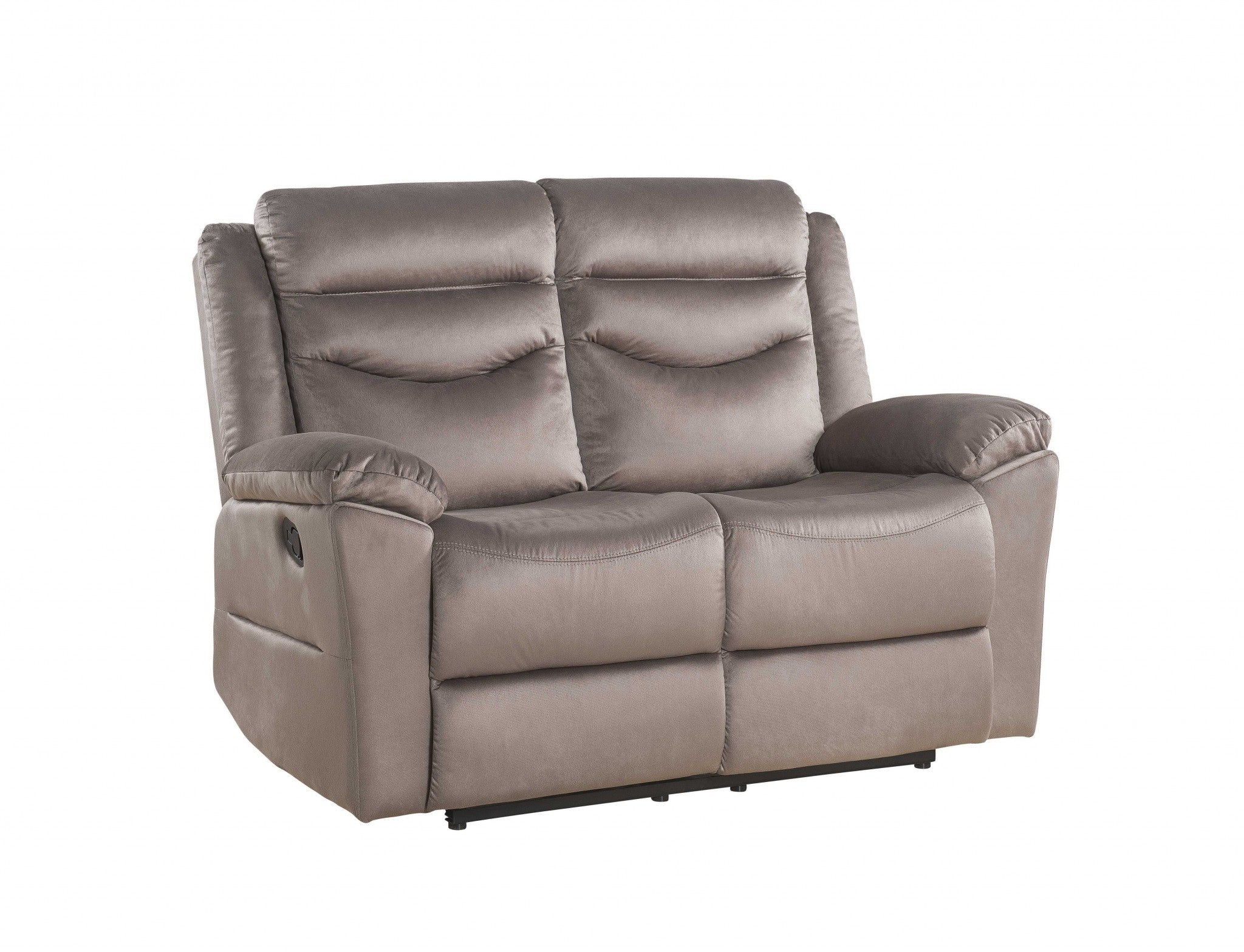 Velvet Upholstery Metal Reclining Mechanism Loveseat Motion By Homeroots