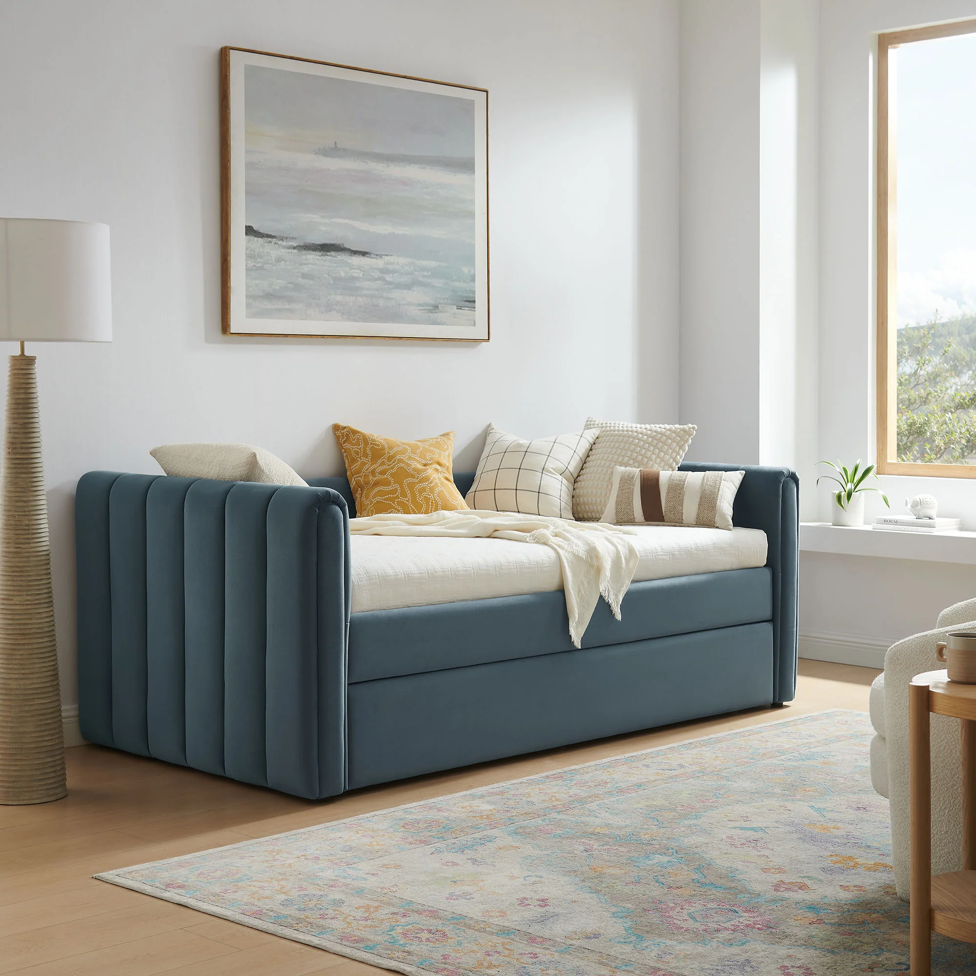 Veyla Channel Tufted Performance Velvet Twin Daybed With Trundle by Modway