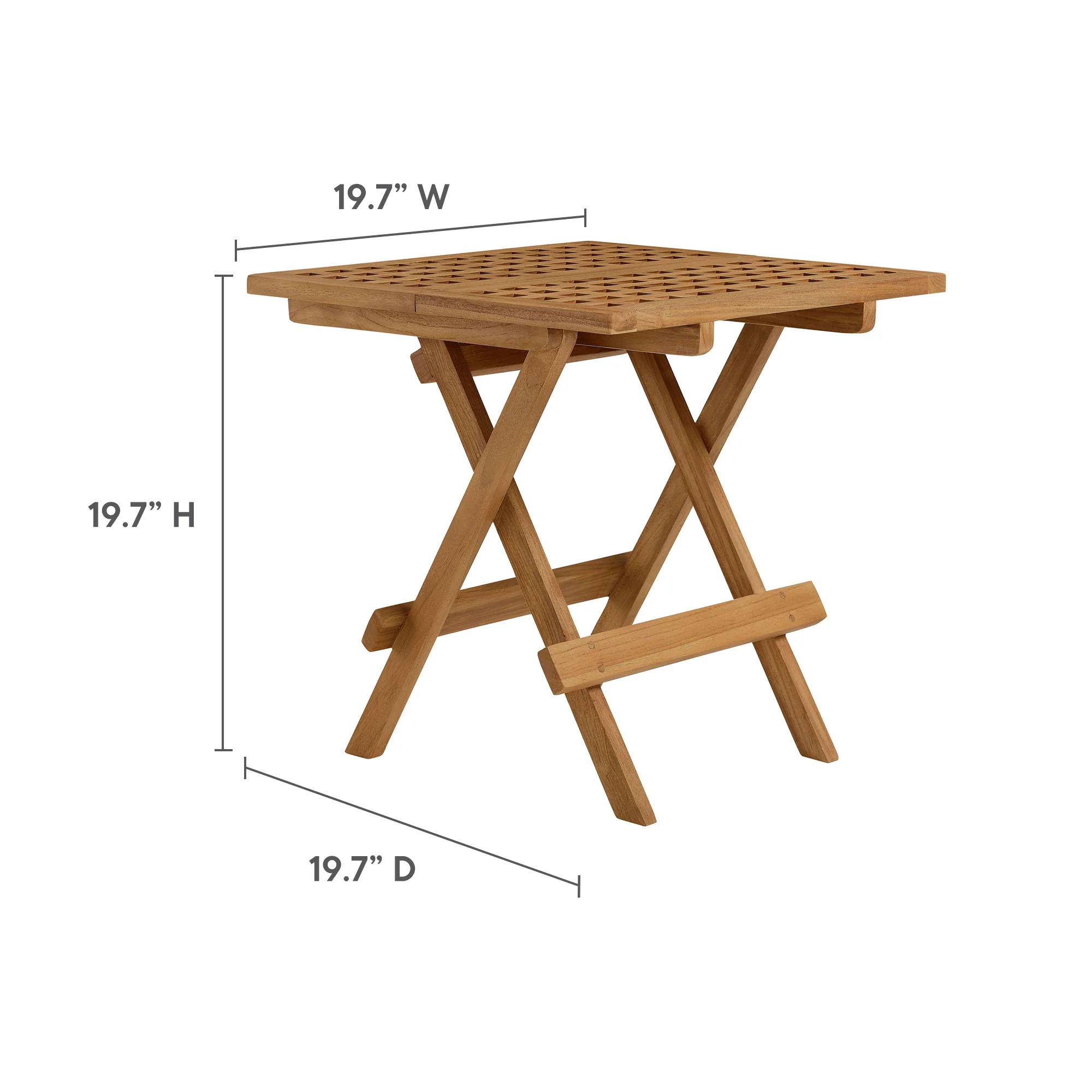 Vienna 3-Piece Outdoor Patio Teak and Rope Armchairs with Folding Side Table by Modway - Image 6