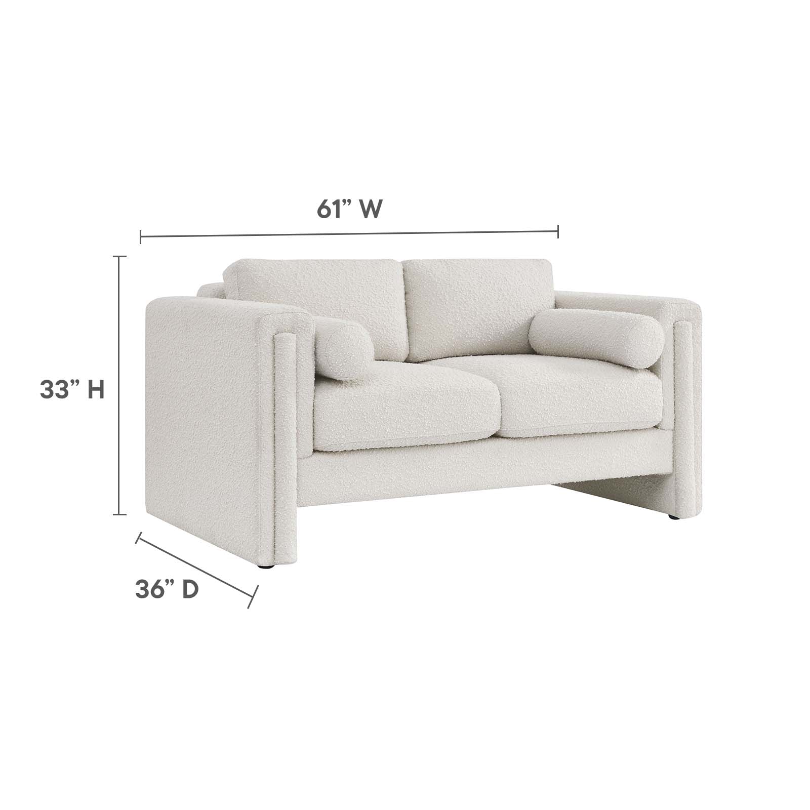 Visible Boucle Fabric Loveseat By Modway - EEI-6376 - Image 16
