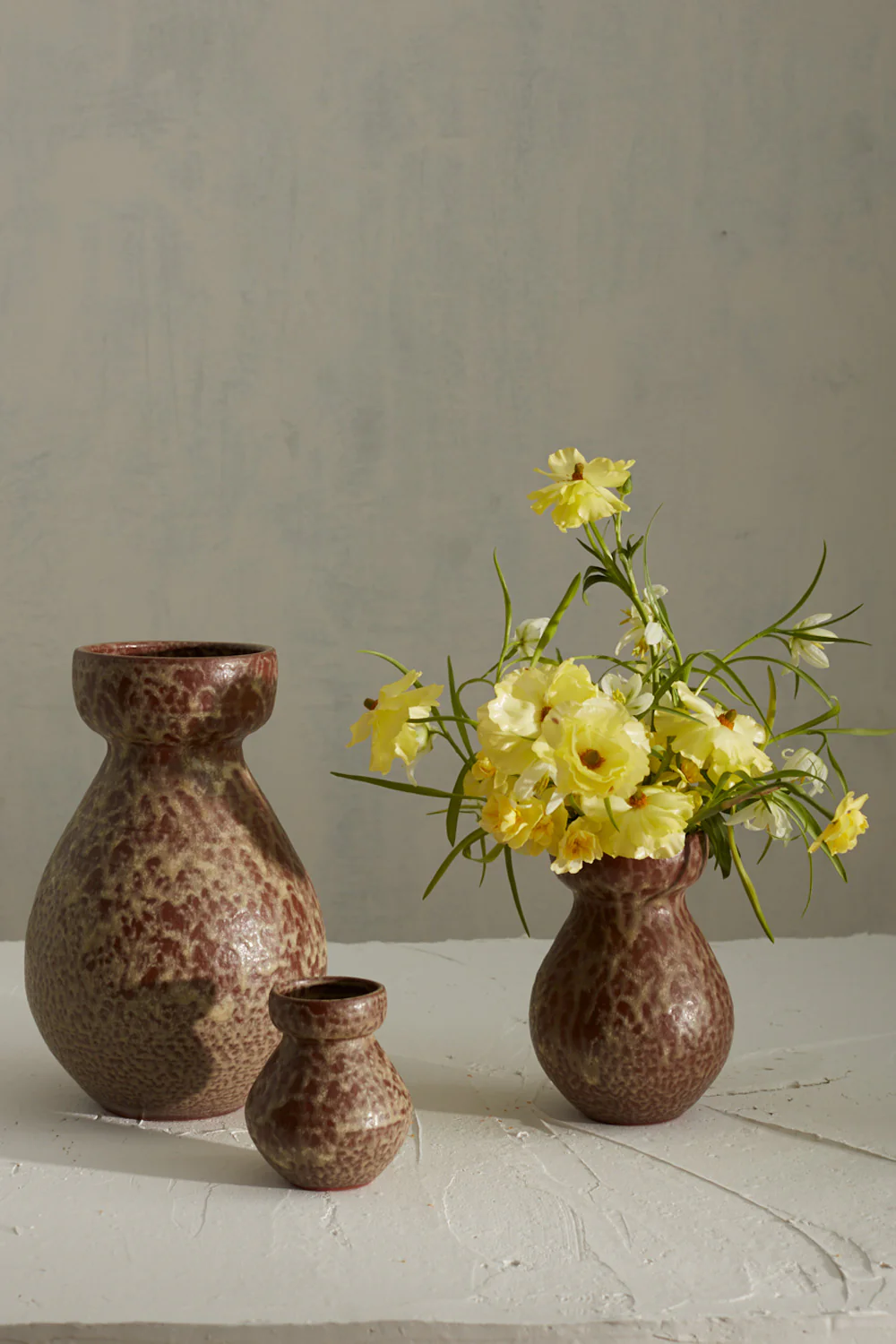 Volcanic Vase Set of 4 By Accent Decor