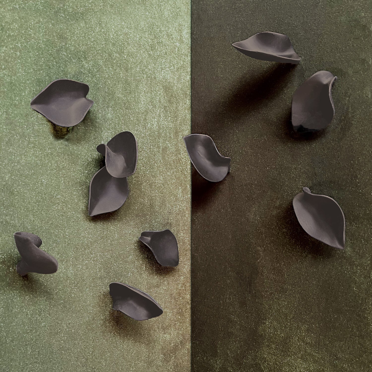 Wall Play™: Leaves, DK Grey, Set/2 By Gold Leaf