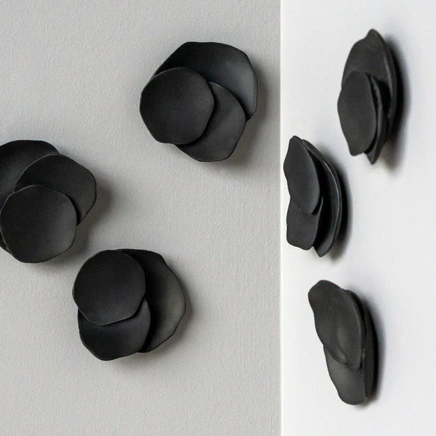 Wall Play Lichen, Black Set Of 10 By Gold Leaf Design Group