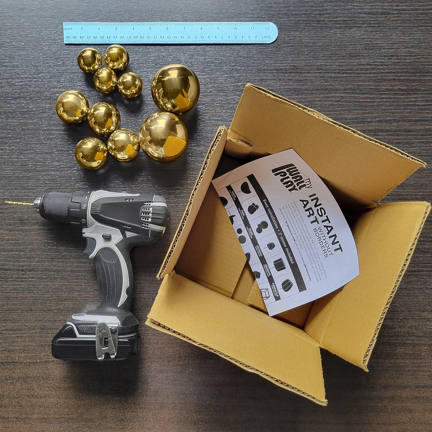 Wall Play™: Orb, Gold Gloss, Set/10 By Gold Leaf - Image 3