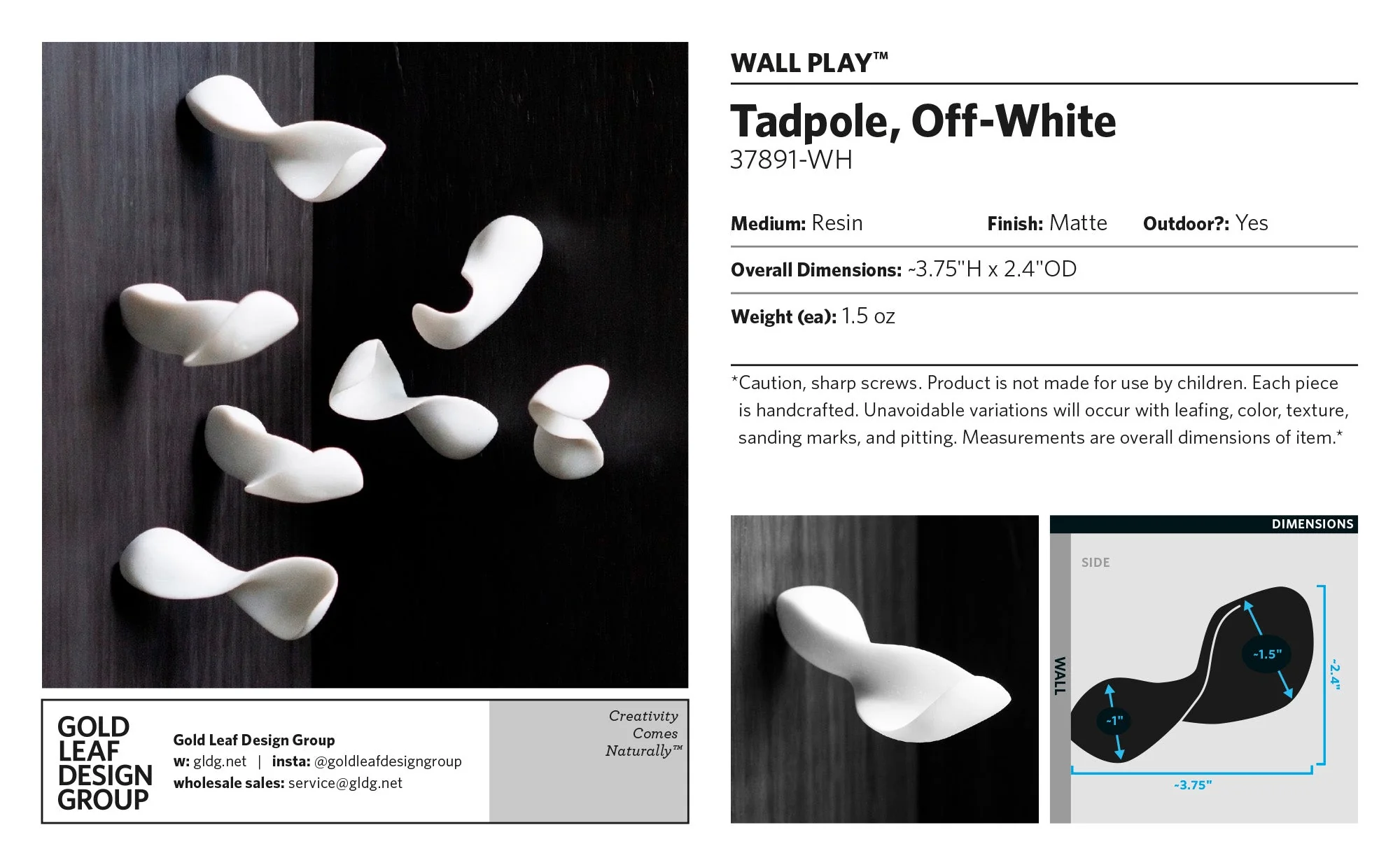 Wall Play™: Tadpole, Off-White By Gold Leaf - Image 7