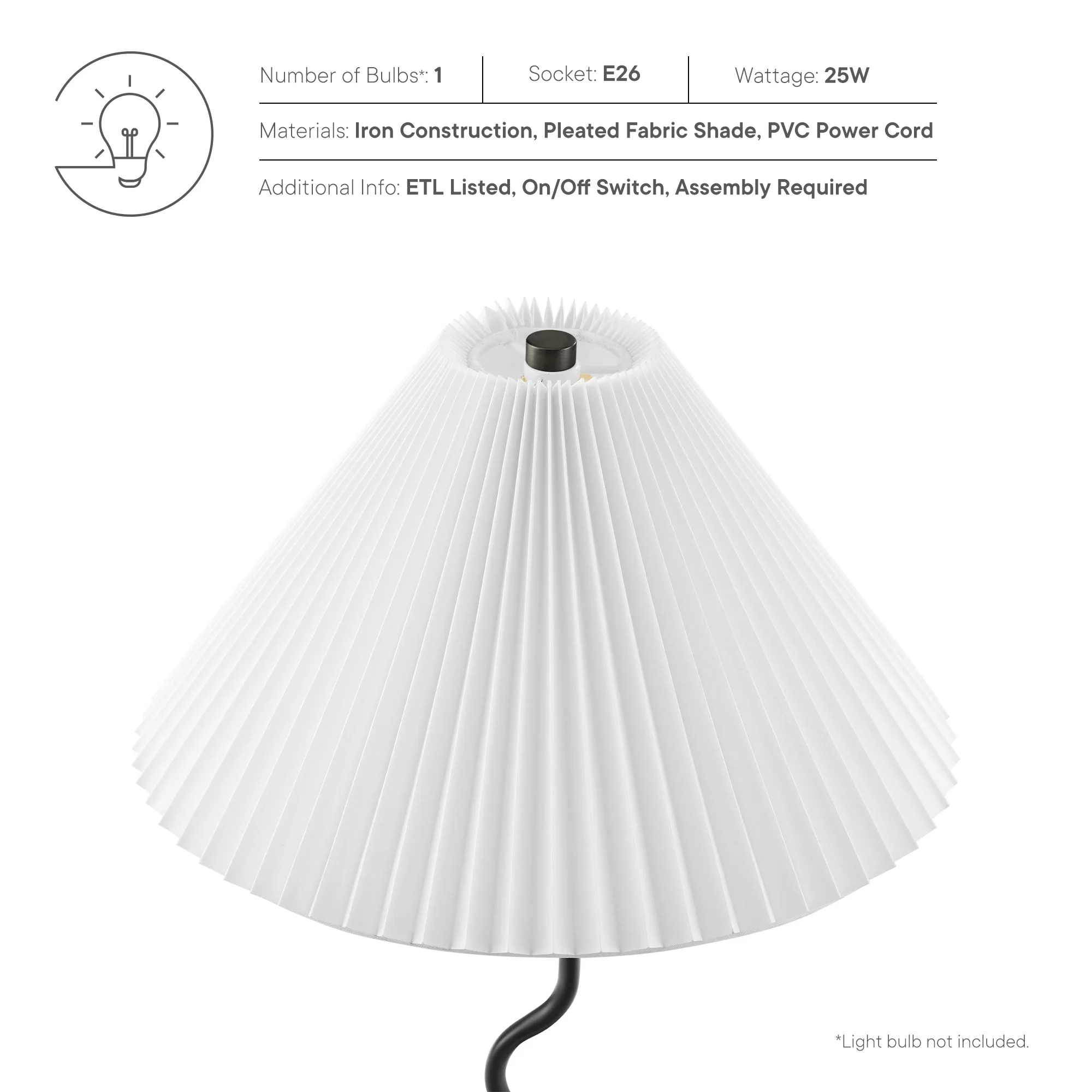Wave Squiggle Table Lamp by Modway - Image 8