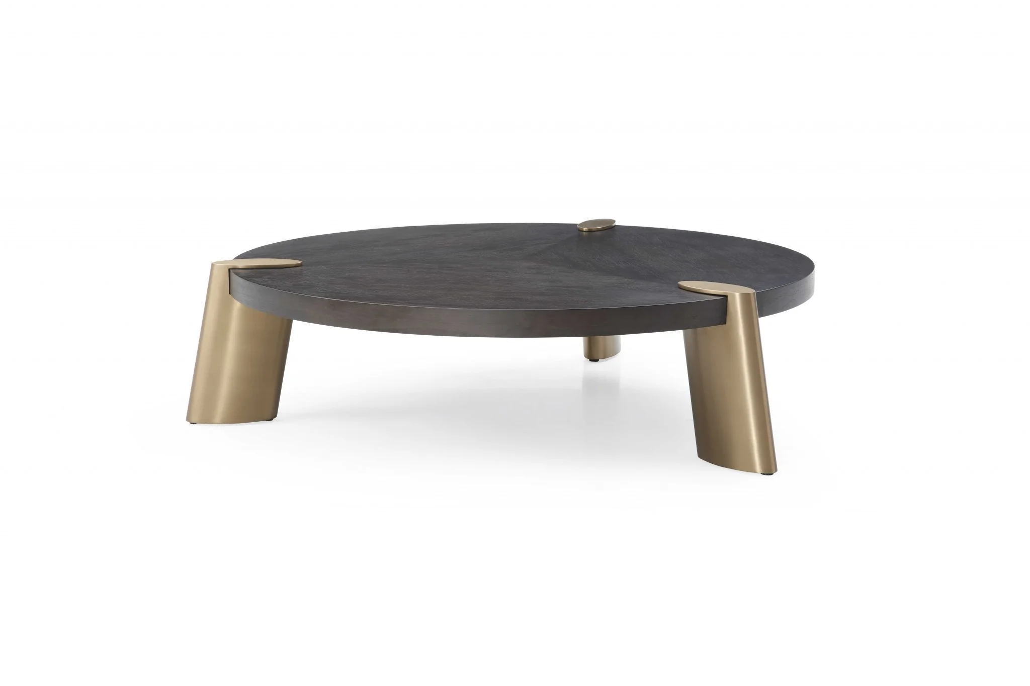 Wenge Veneer Stainless Steel Coffee Table By Homeroots
