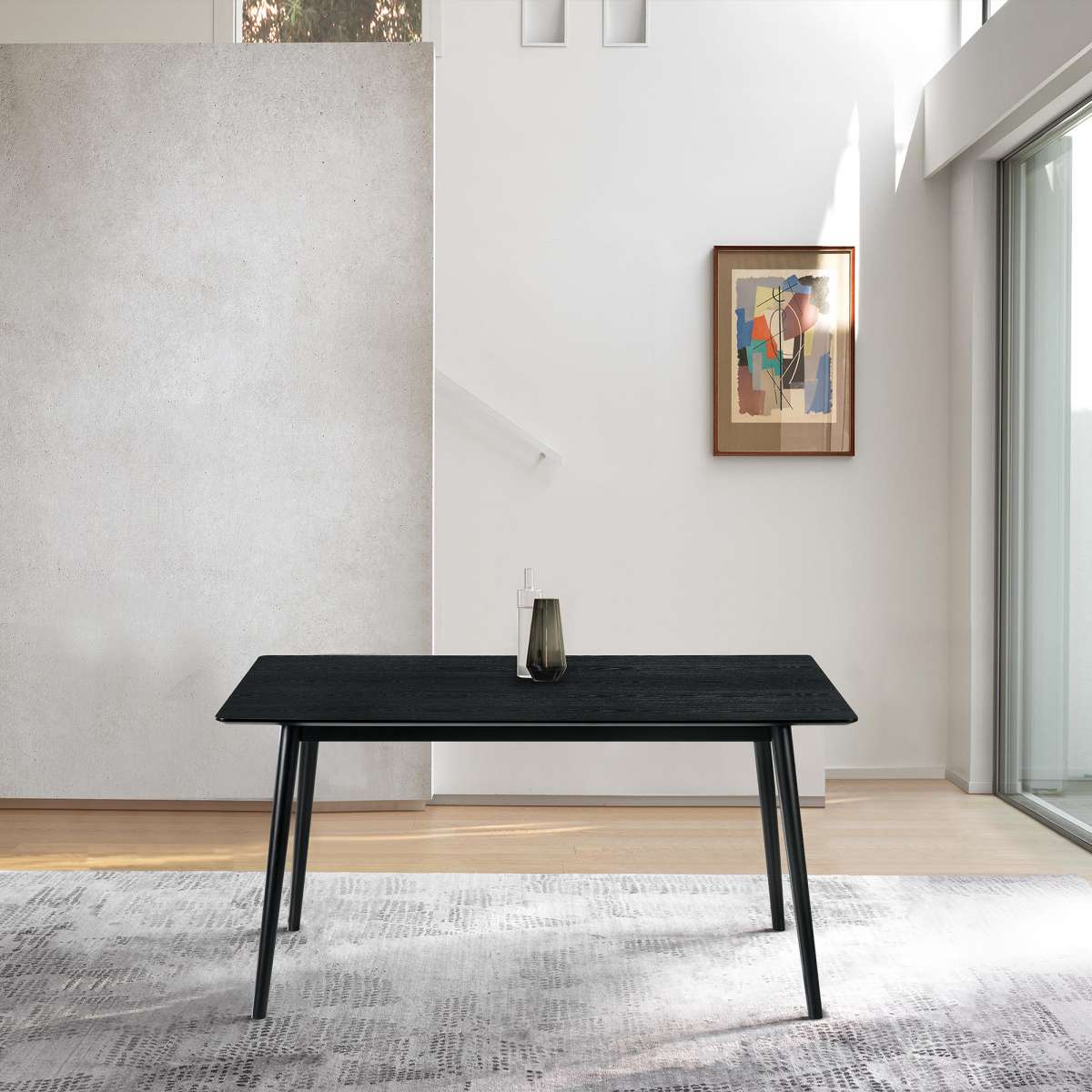 Westmont 59" Rectangular Dining Table in Black Wood By Armen Living