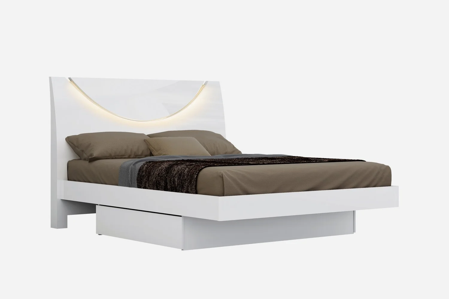 White 4Pc Eastern King Bedroom Set By Homeroots - Image 2