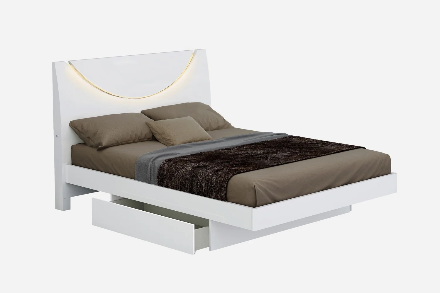 White 4Pc Queen Bedroom Set By Homeroots - Image 3