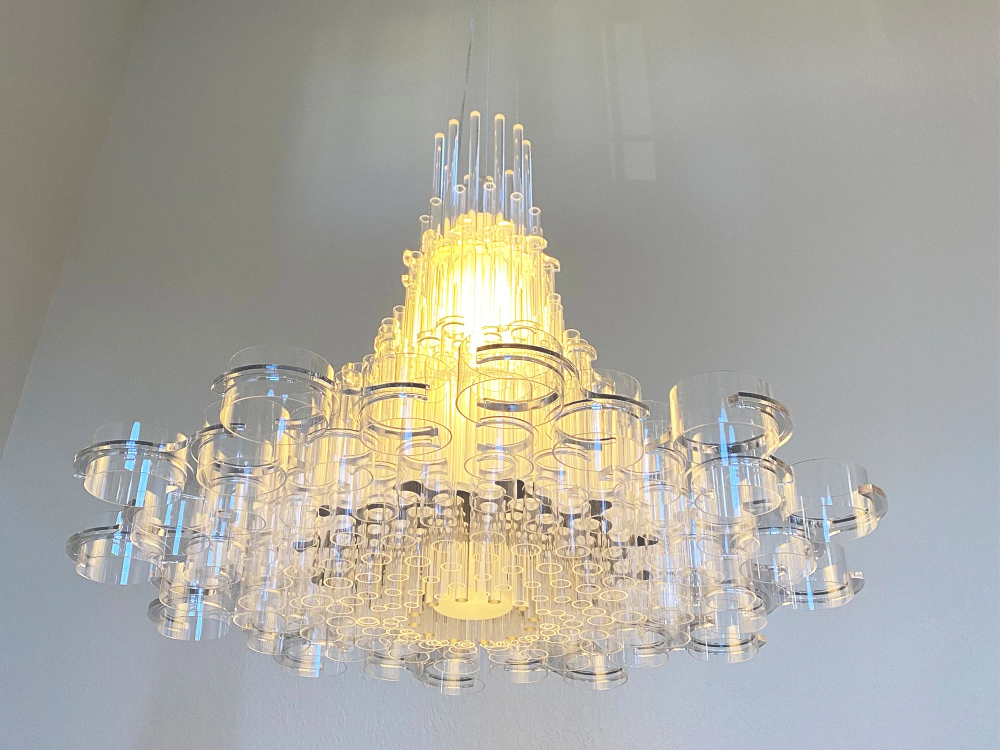 White Acrylic Pendant Lamp By Homeroots
