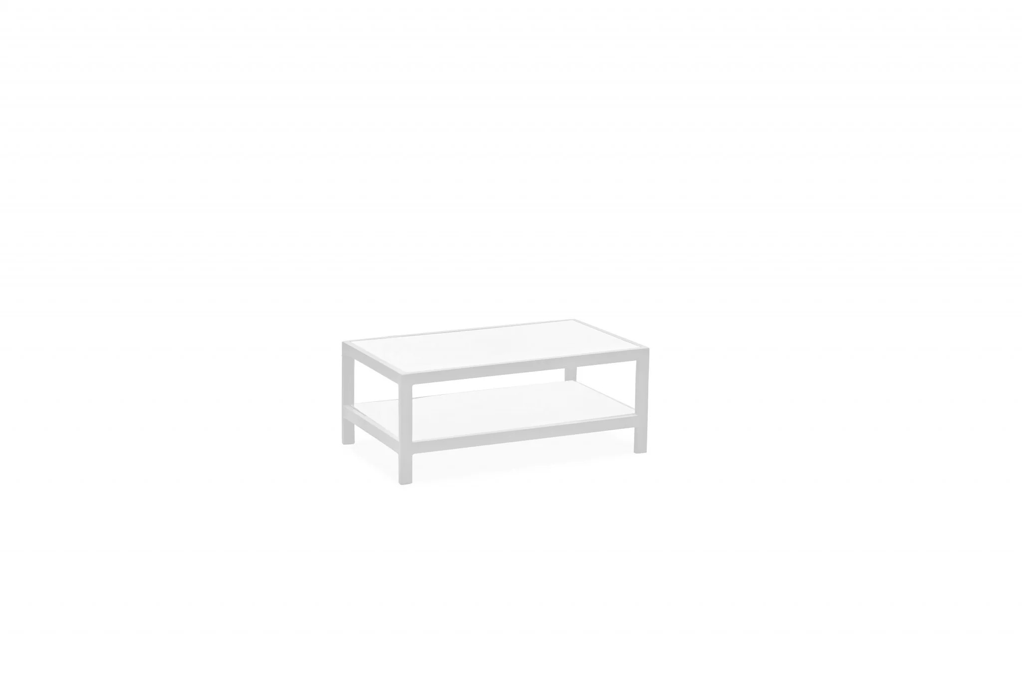 White Aluminum Coffee Table By Homeroots - 372176