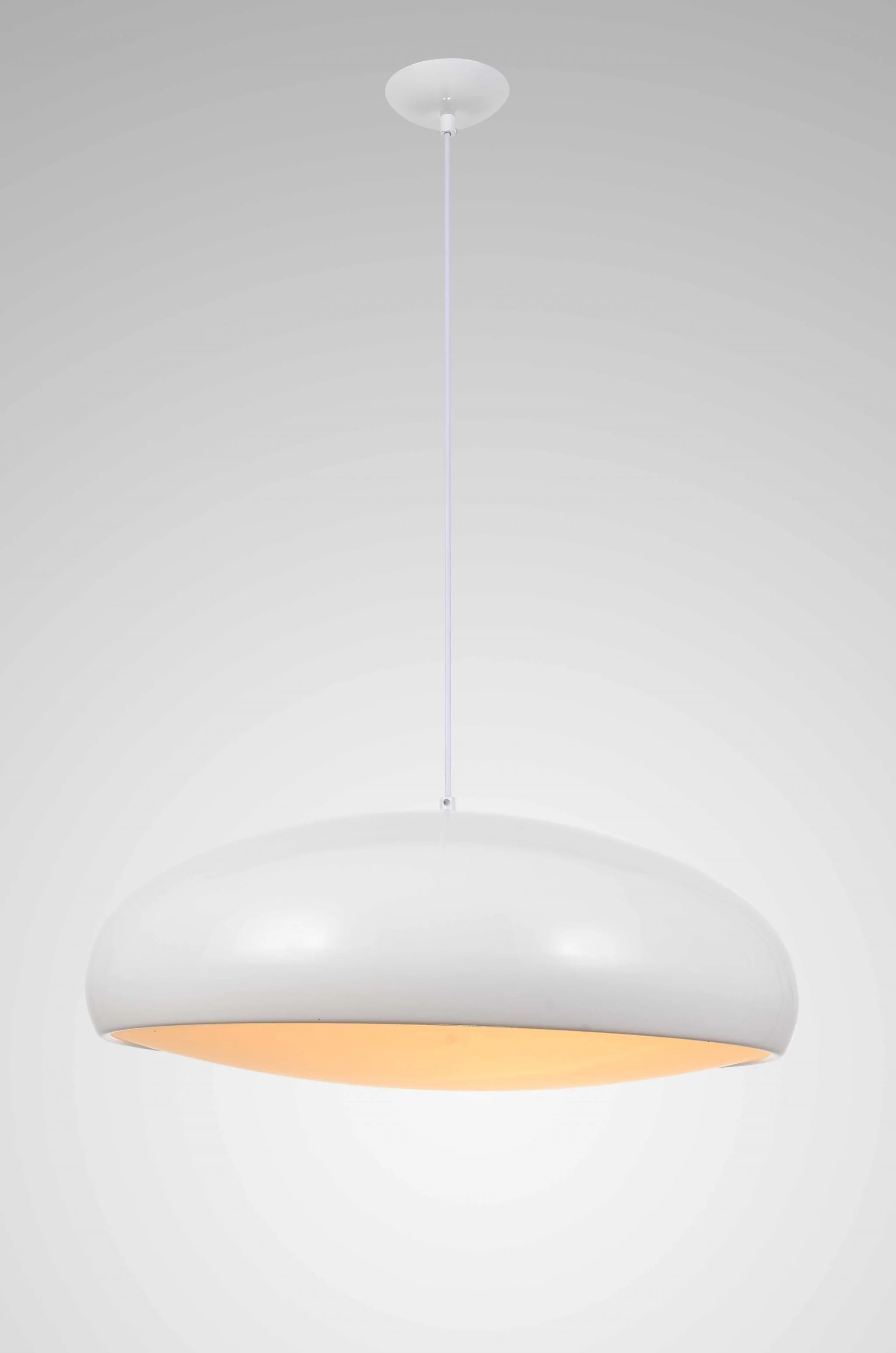 White Aluminum Pendant Lamp By Homeroots - 372246