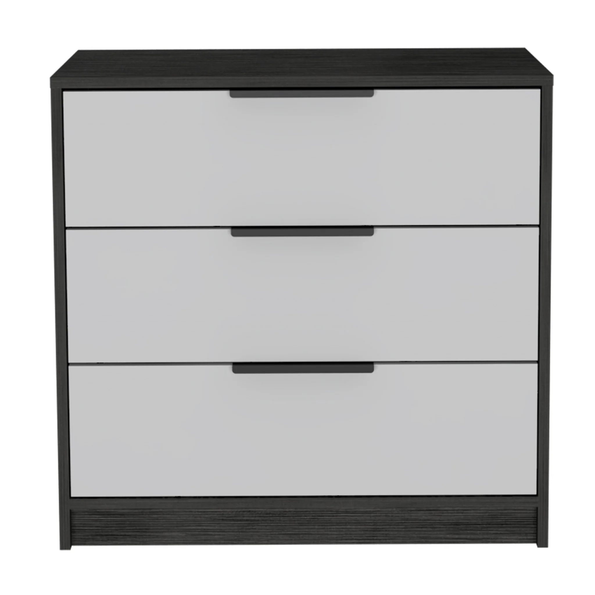 White And Smokey Oak Manufactured Wood Three Drawer Dresser By Homeroots