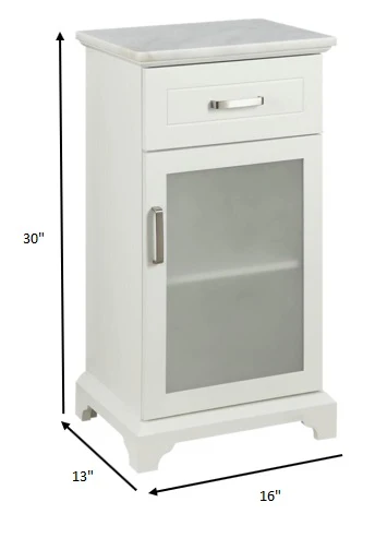 White Classy Cabinet By Homeroots - Image 7
