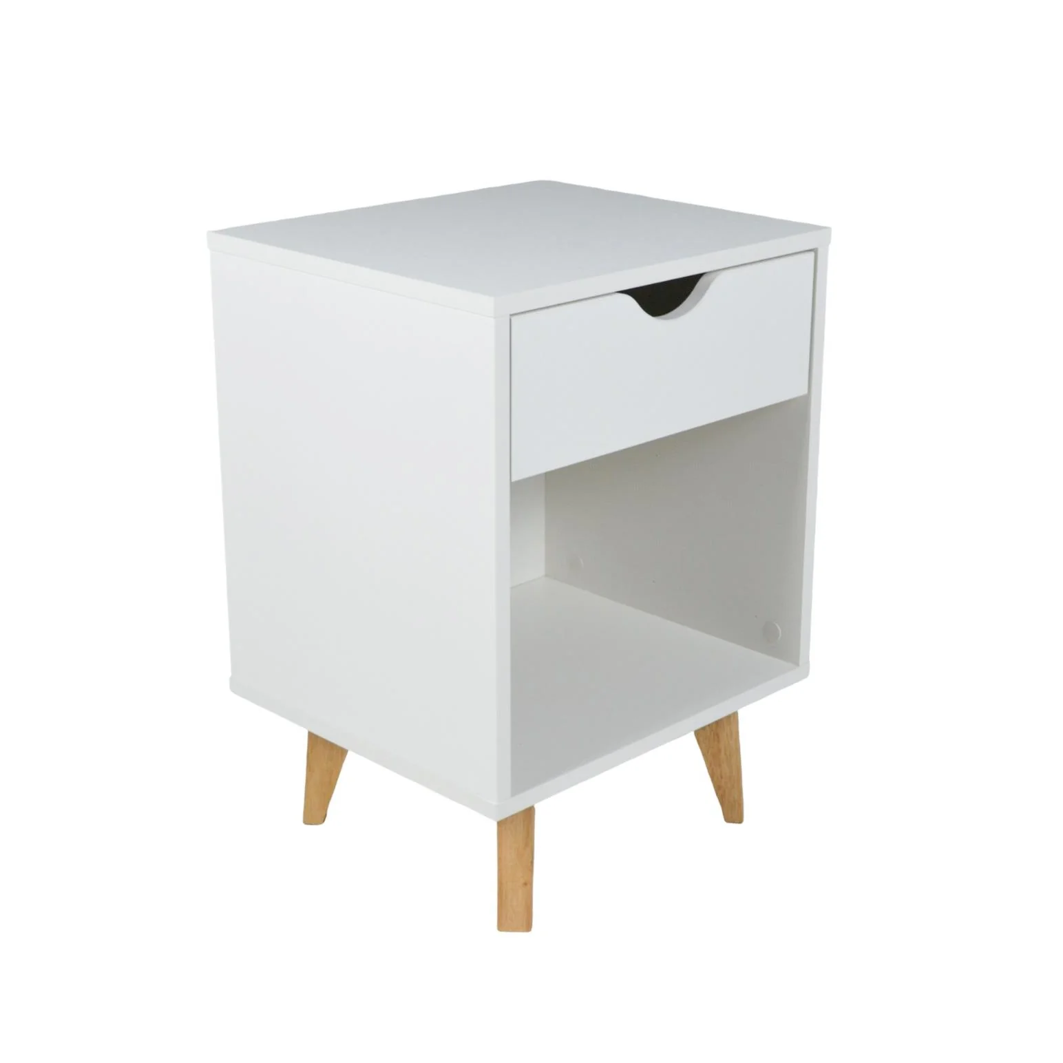 White One Drawer Nightstand By Homeroots