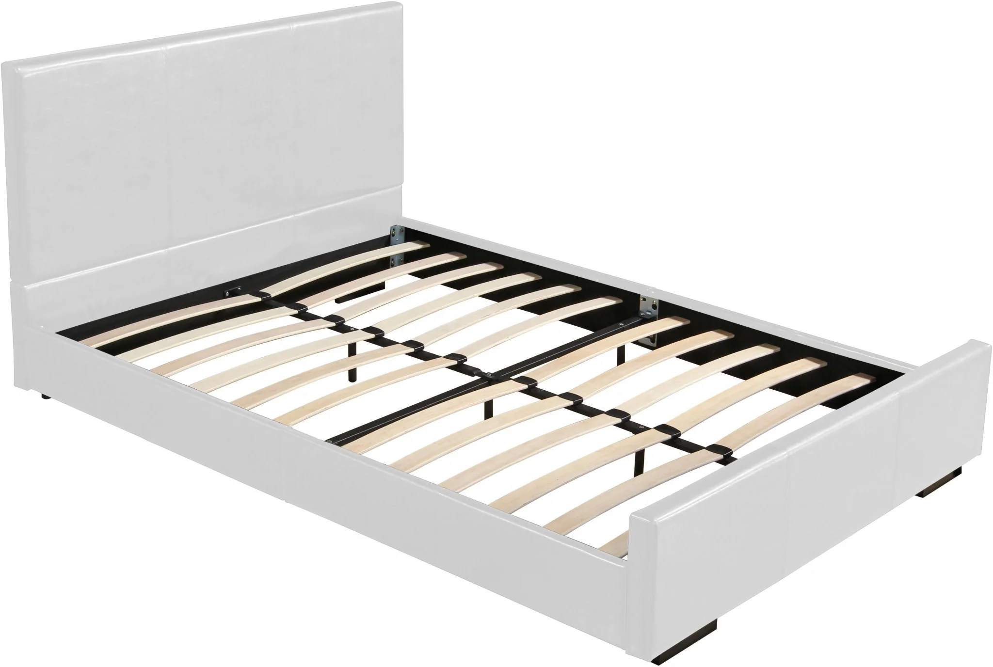White Platform Queen Bed By Homeroots - 396995 - Image 4