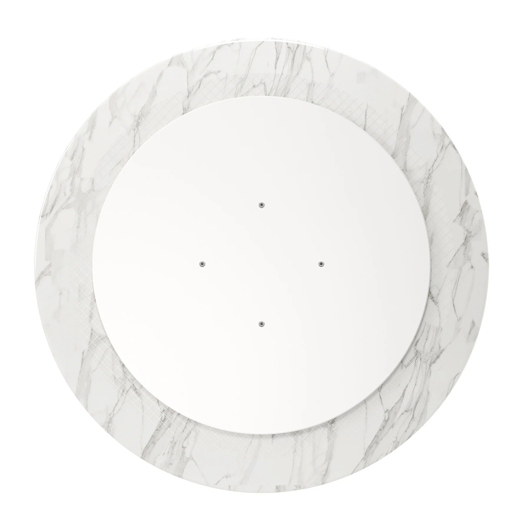 White Rounded Marble And Metal Pedestal Base Dining Table By Homeroots - Image 6