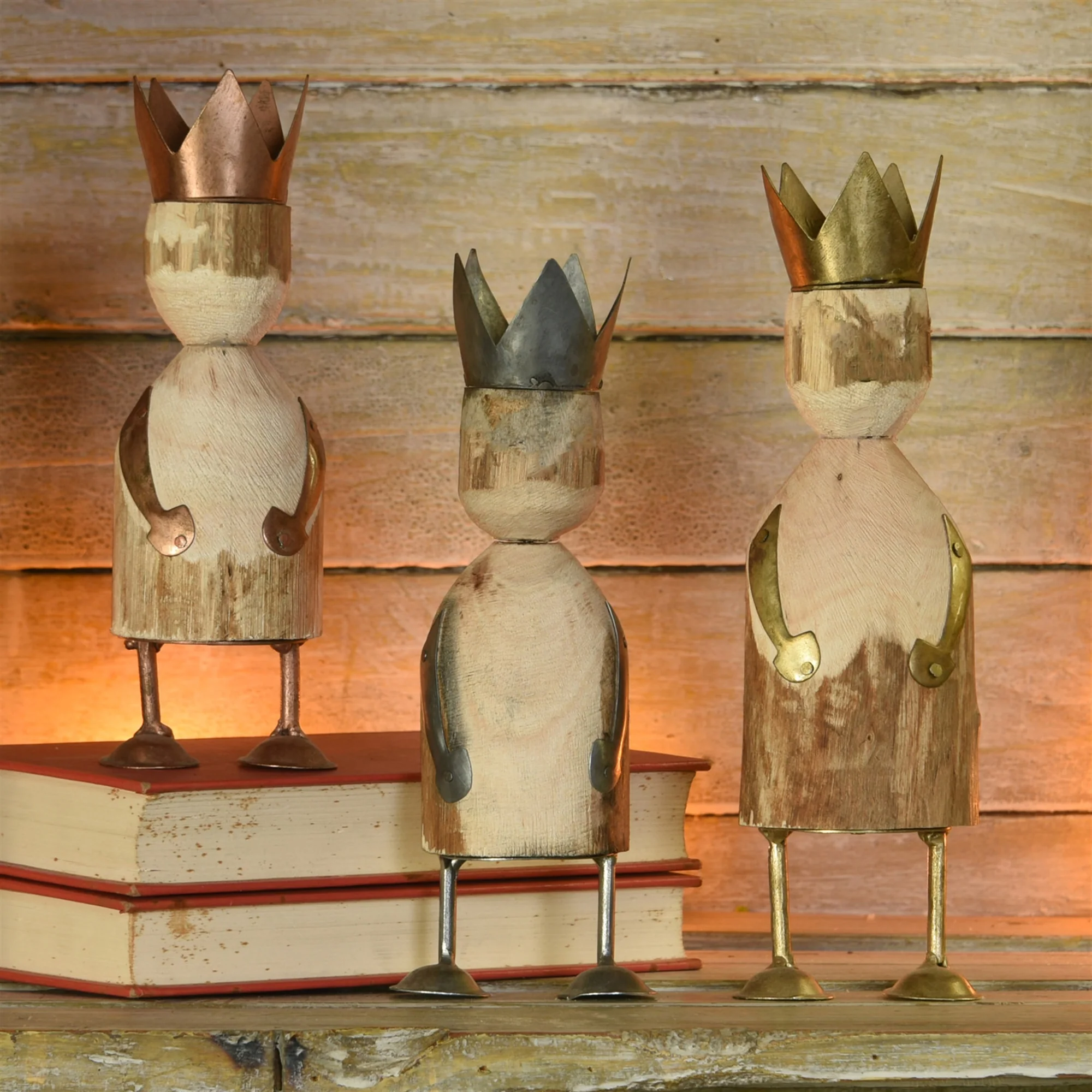 Wise Men, Wood & Metal - Set of 3 By HomArt